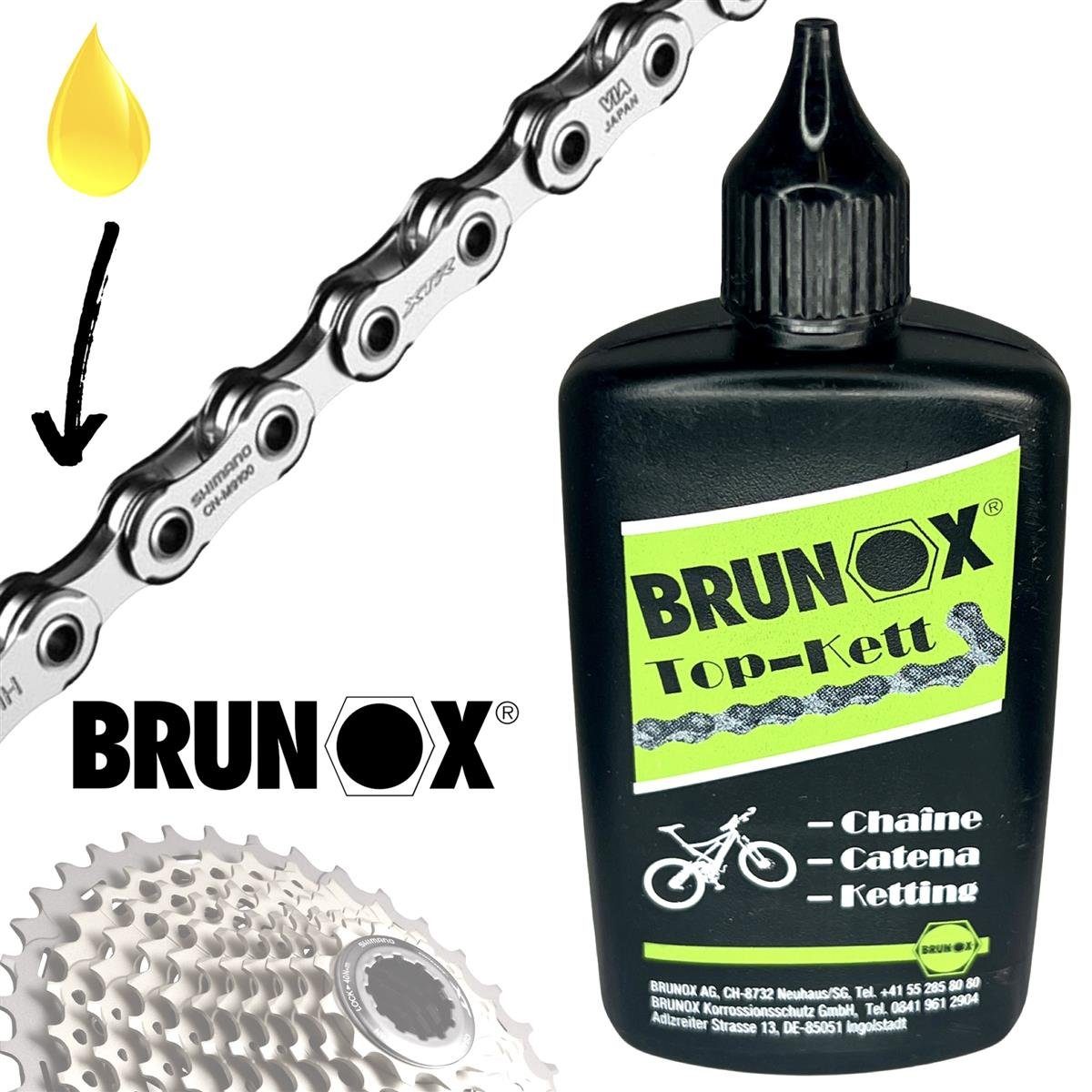 Brunox Brunox Fahrrad-Montageständer 100ml Fahrrad Kettenöl Top-Kett Kettenpflegemittel
