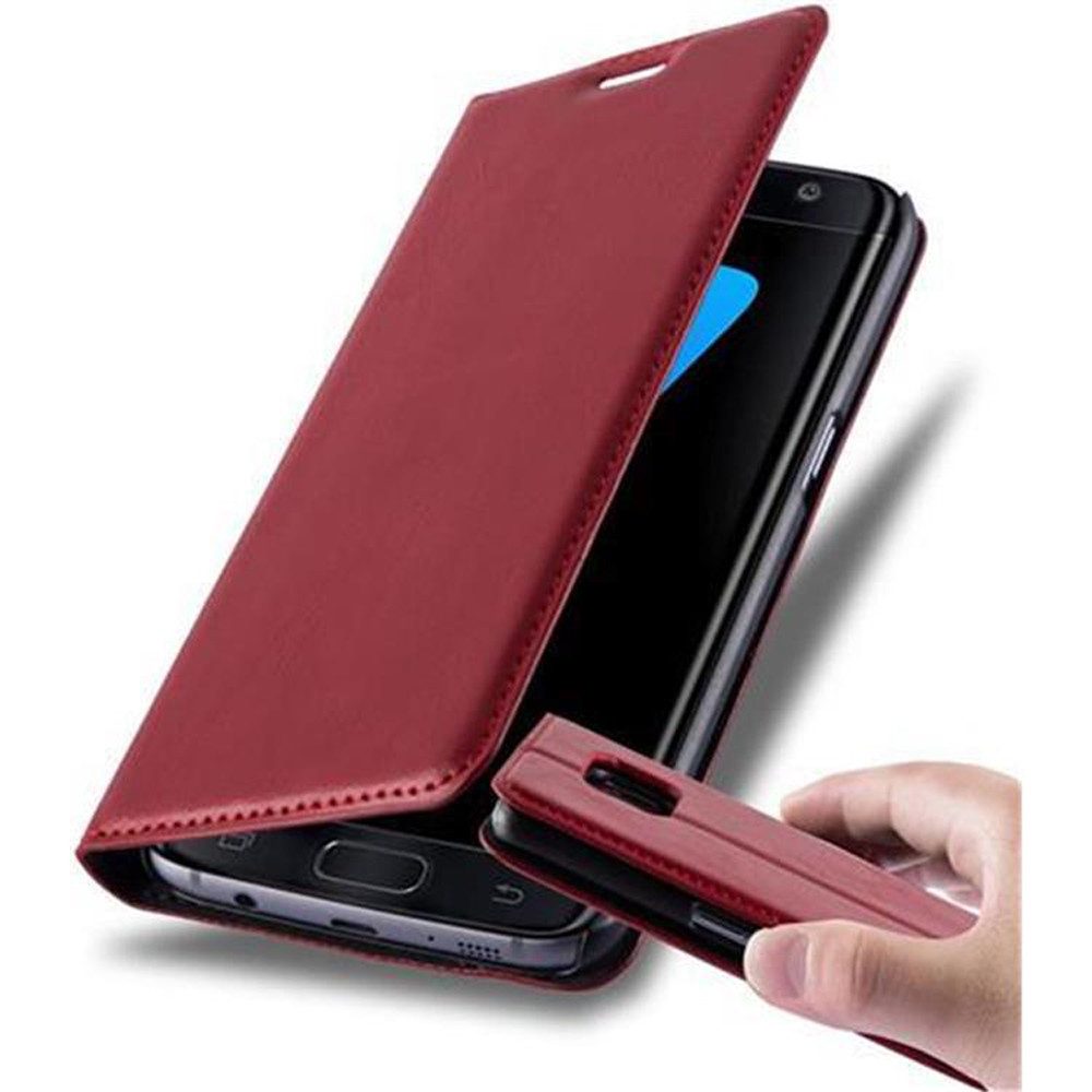 Cadorabo Handyhülle für Samsung Galaxy S7 EDGE Hülle Samsung Galaxy S7 EDGE, Hülle Schutzhülle mit Standfunktion, Magnetverschluss und Kartenfach