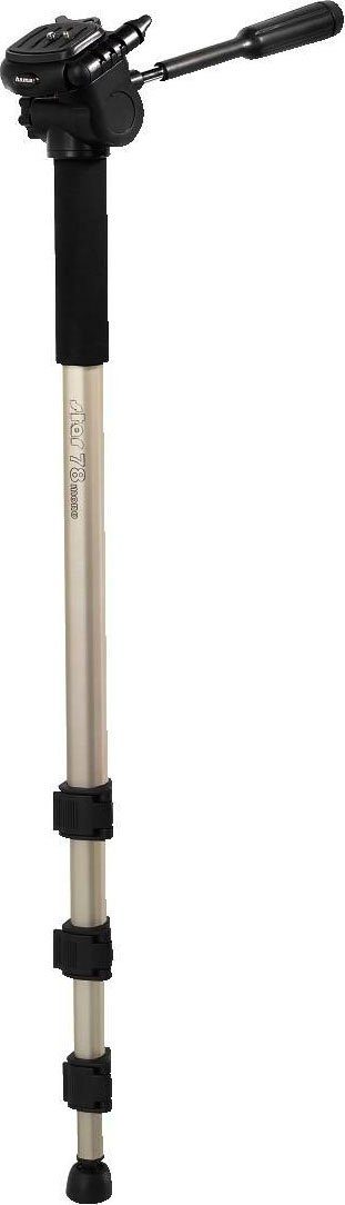 Hama Einbeinstativ für Foto- und Videokameras mit 3D 3-Wege-Stativkopf Einbeinstativ (3 fach ausziehbar von 61 - 176 cm, Schnellwechselplatte)