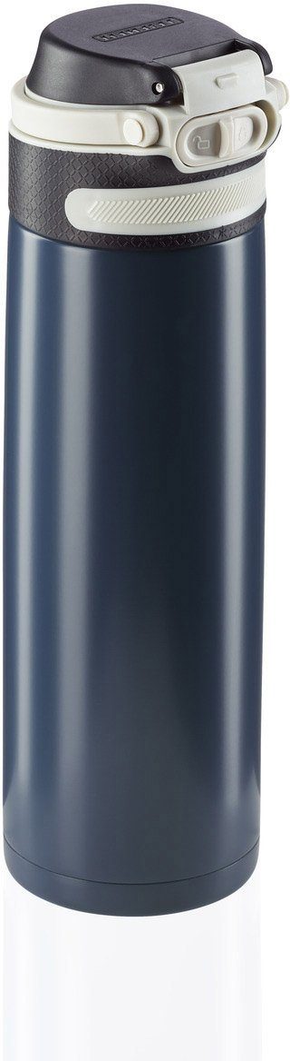 Leifheit Thermoflasche Flip, 600 ml dunkelblau