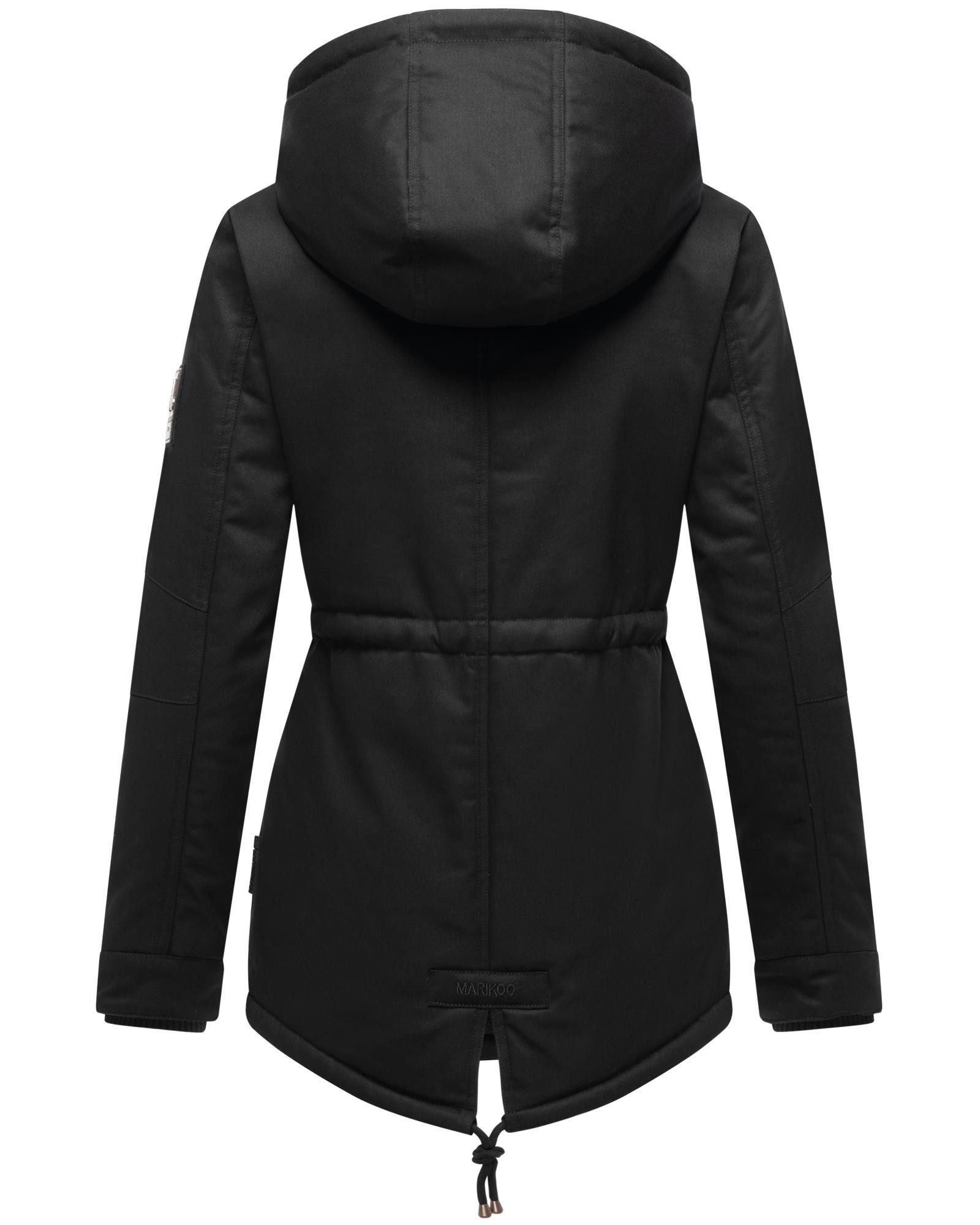 Marikoo Winterjacke Manolya stylischer Kurzmantel mit weichem Teddyfell-Futter
