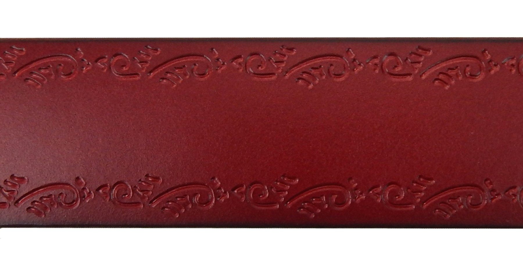 Ella Jonte Ledergürtel in Rot mit goldener Ornament-Schnalle, 3,3 cm breit – Bild 4 von 5