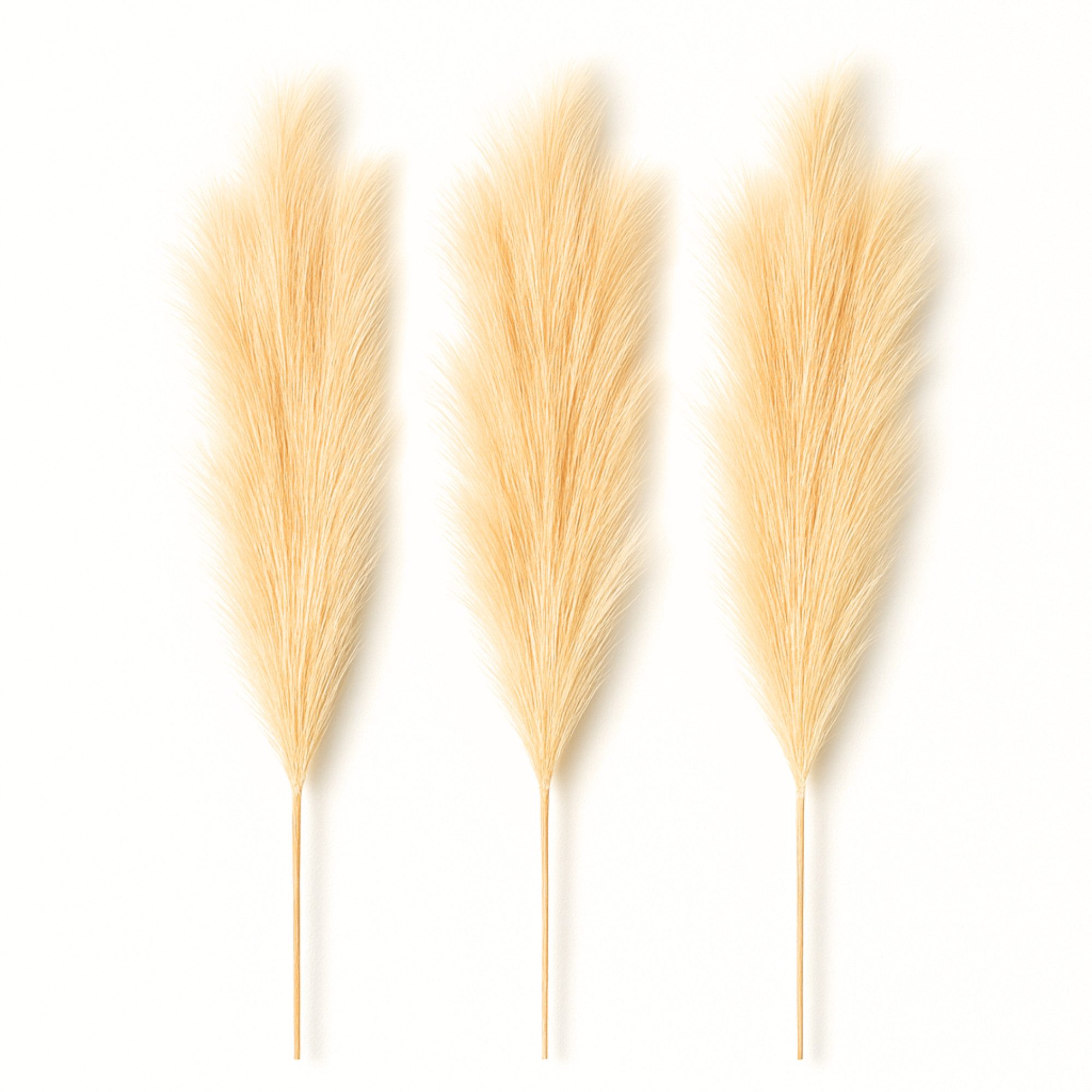 Kunstpflanze Künstliches Pampasgras (100 cm) – 3er Set in Creme - Beige, Layba, Höhe 100 cm