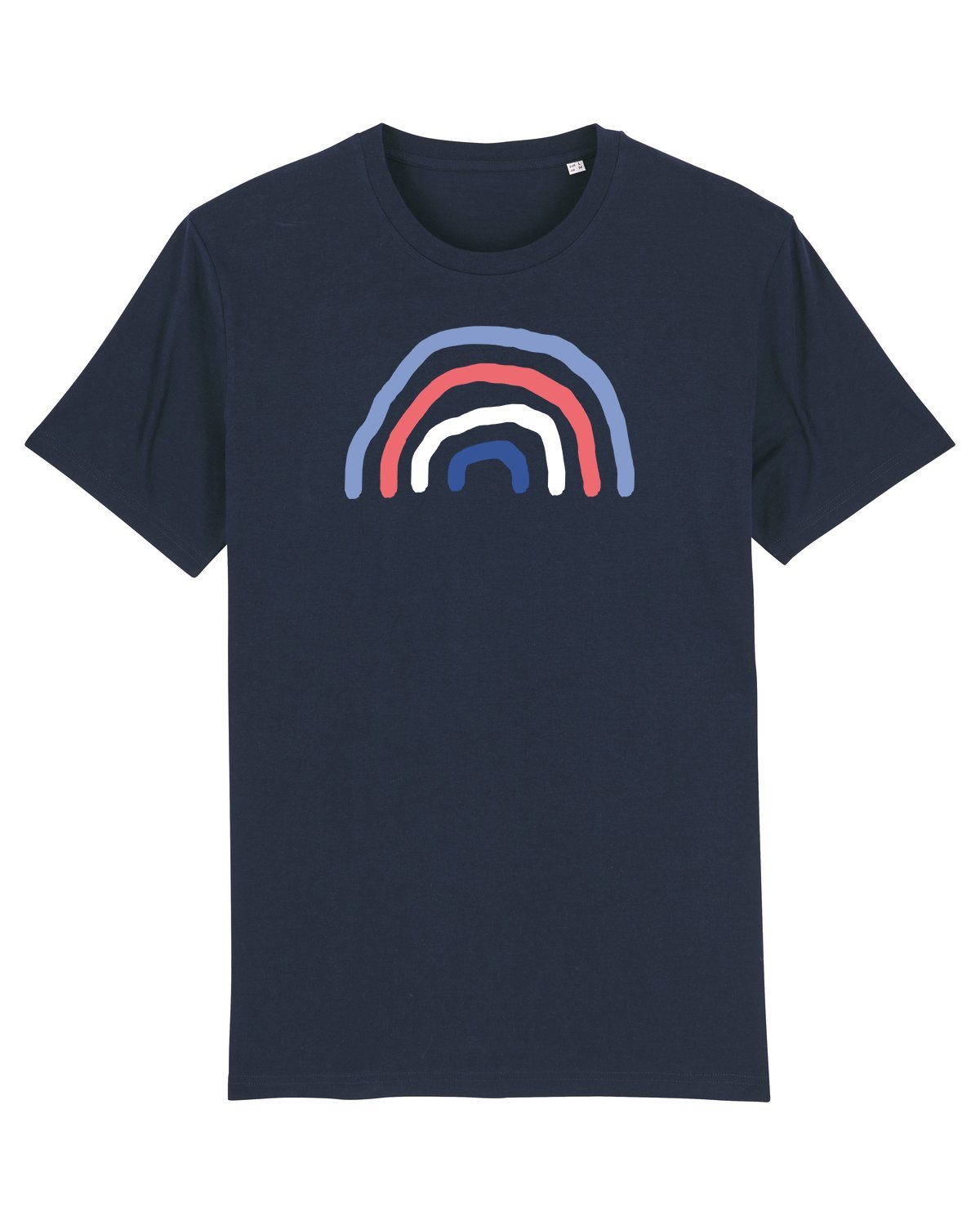 wat? Apparel Print-Shirt Regenbogen (1-tlg) dunkelblau
