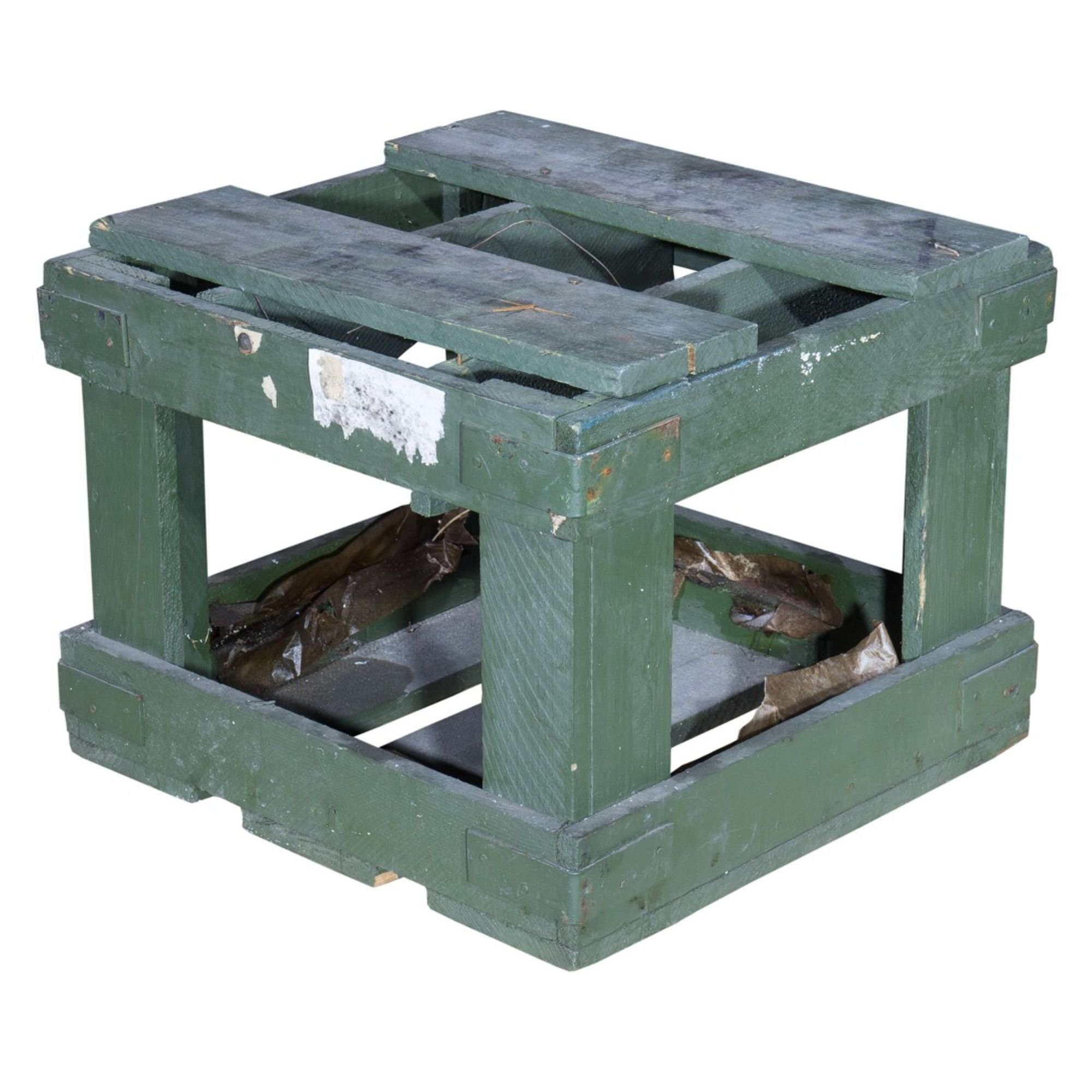 Kistenkolli Altes Land Allzweckkiste Kleine Munitionskiste "Würfel" in grüner optik 40x40cm gebraucht (Spar-Set)