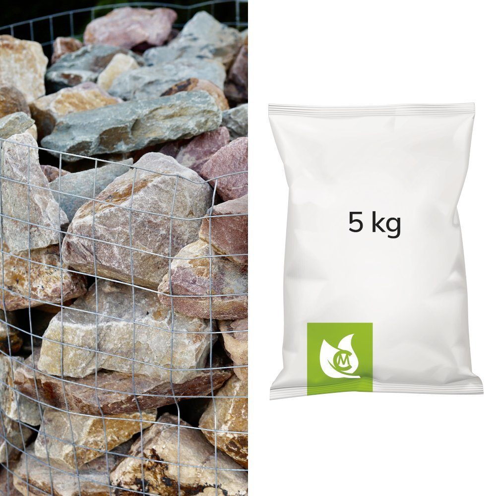 CM-Gartendesign Gabionensteine Grauwacke Gabionensteine, (8/20cm, bunt), 5kg