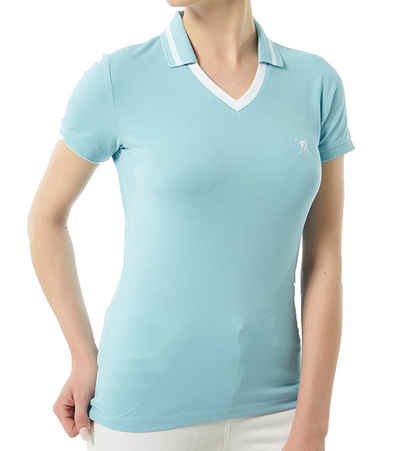Auden Cavill Rundhalsshirt »AUDEN CAVILL Regina Damen Polo-Hemd Freizeit-Shirt AC19S PLW10005 V1628 Shirt Blau«
