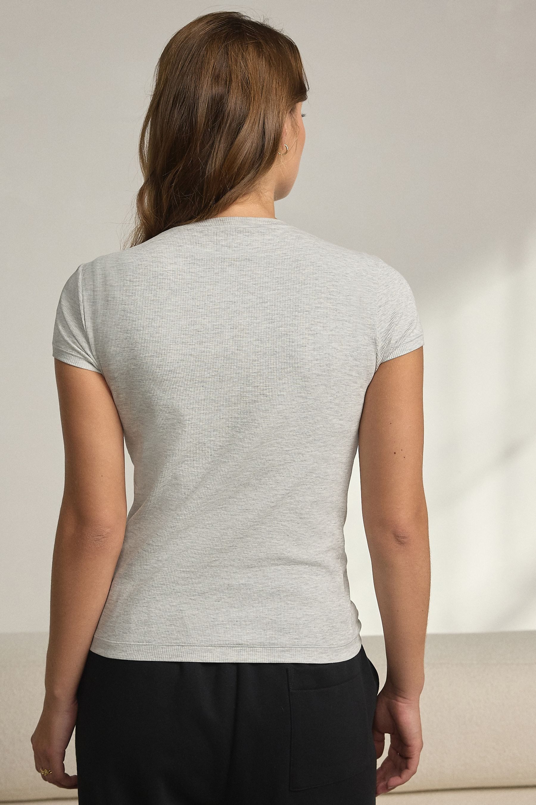 Next T-Shirt Geripptes T-Shirt mit verdecktem Support (1-tlg)