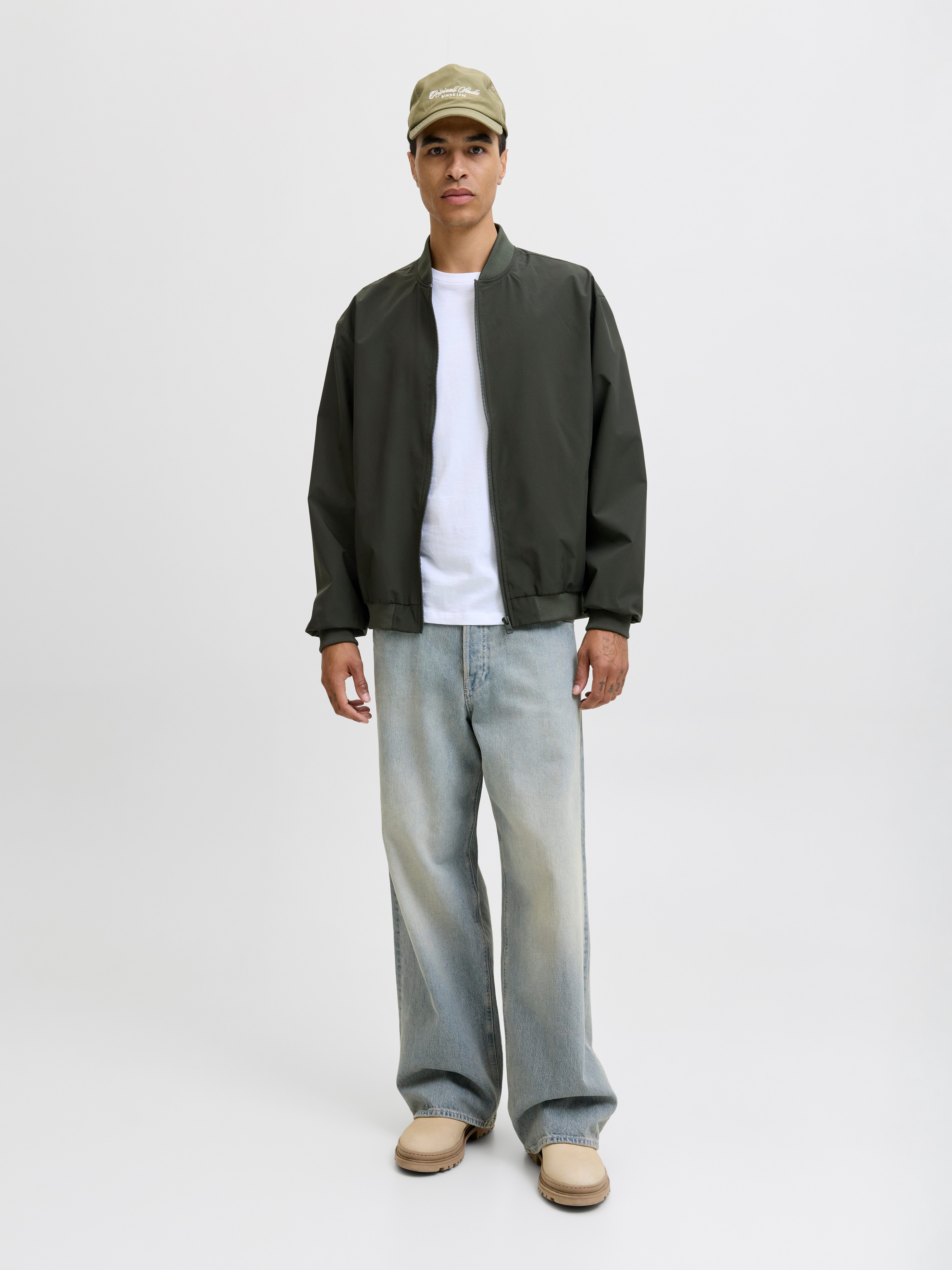 Jack & Jones Bomberjacke JJECHARGE BOMBER JACKET NOOS mit Rippbündchen