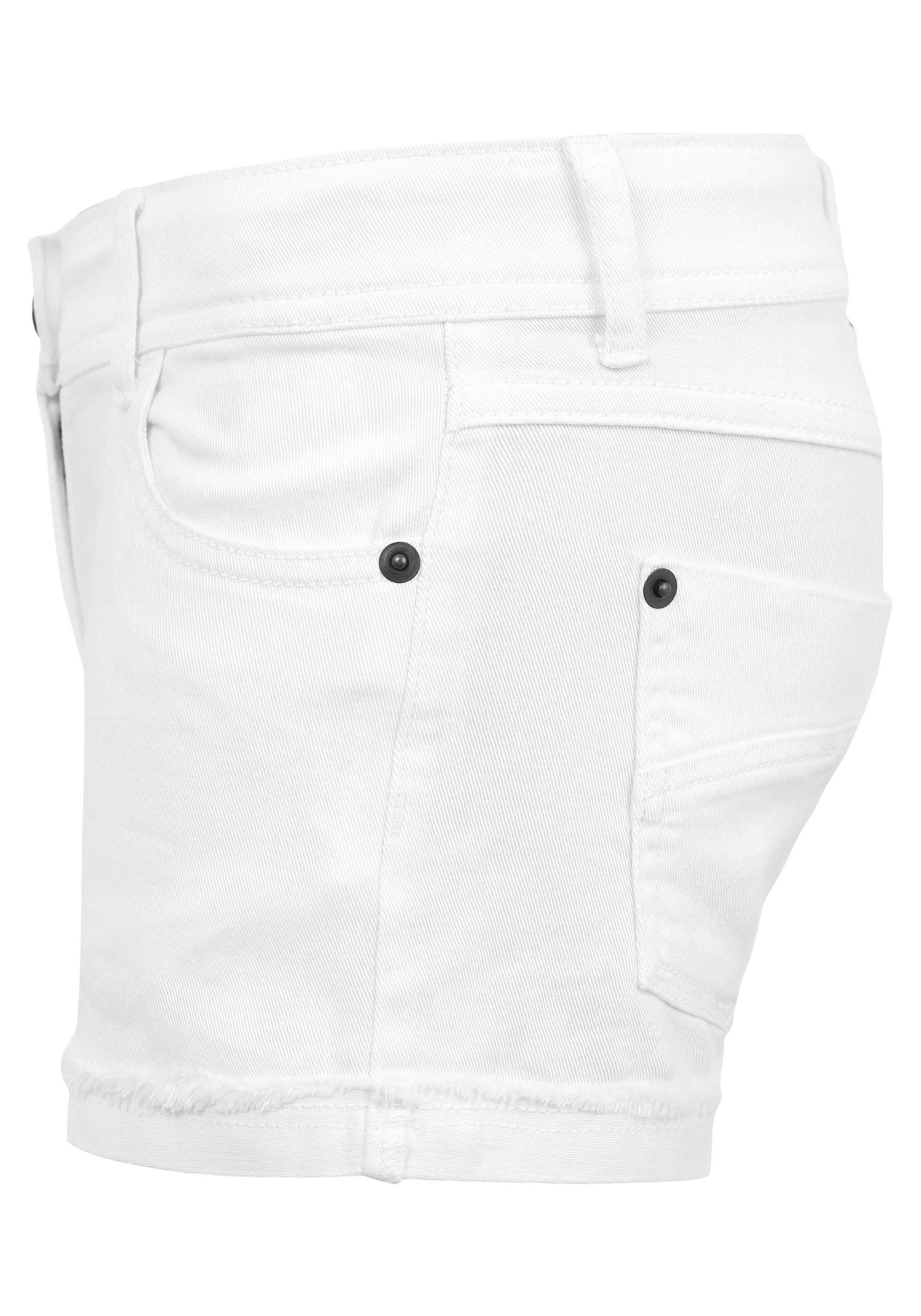 Arizona Jeansshorts 5-Pocket Stil weiß