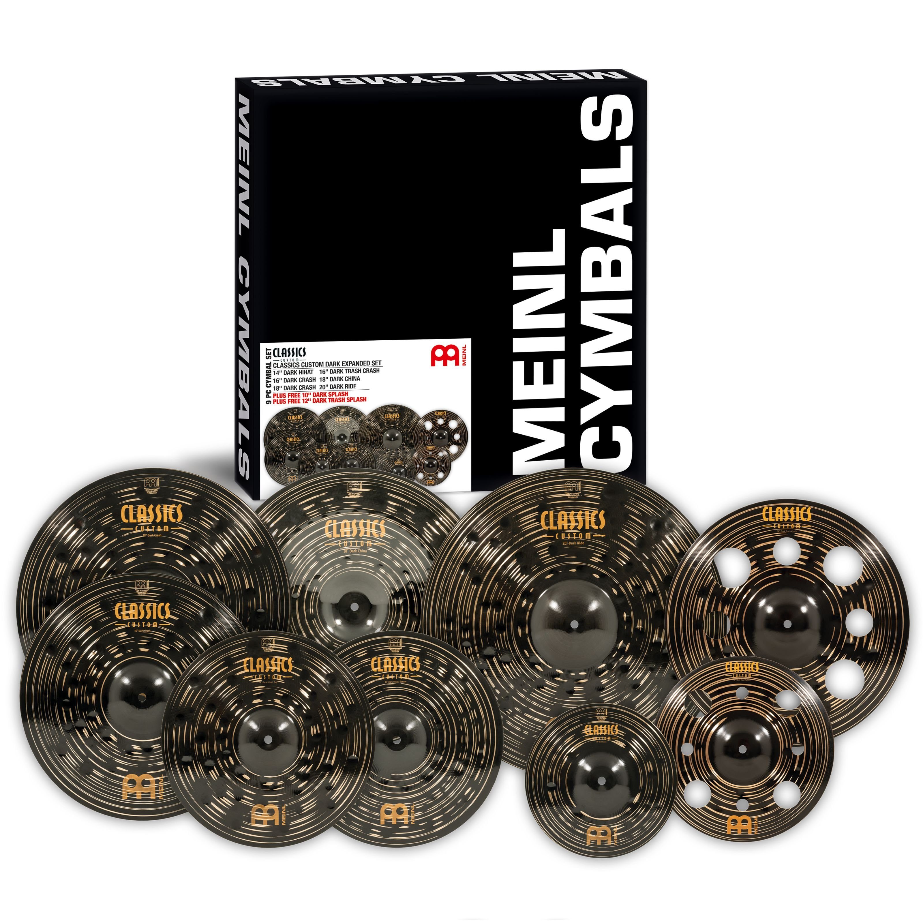 Meinl Percussion Becken, Cymbals, Cymbal Sets, Classics Custom Dark Expanded Set - Becken Set