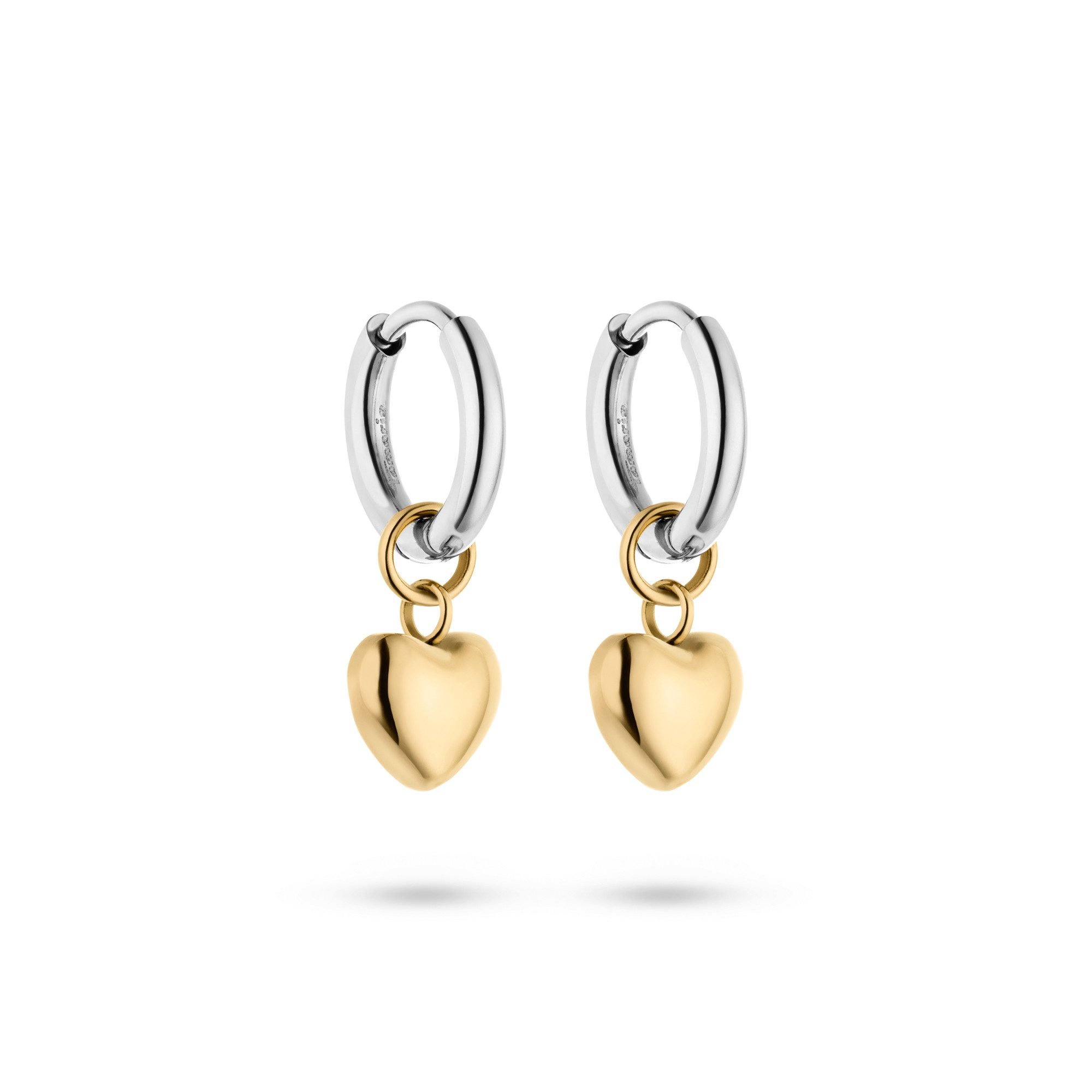 Tamaris Paar Ohrstecker Tiny Steel Heart Edelstahl
