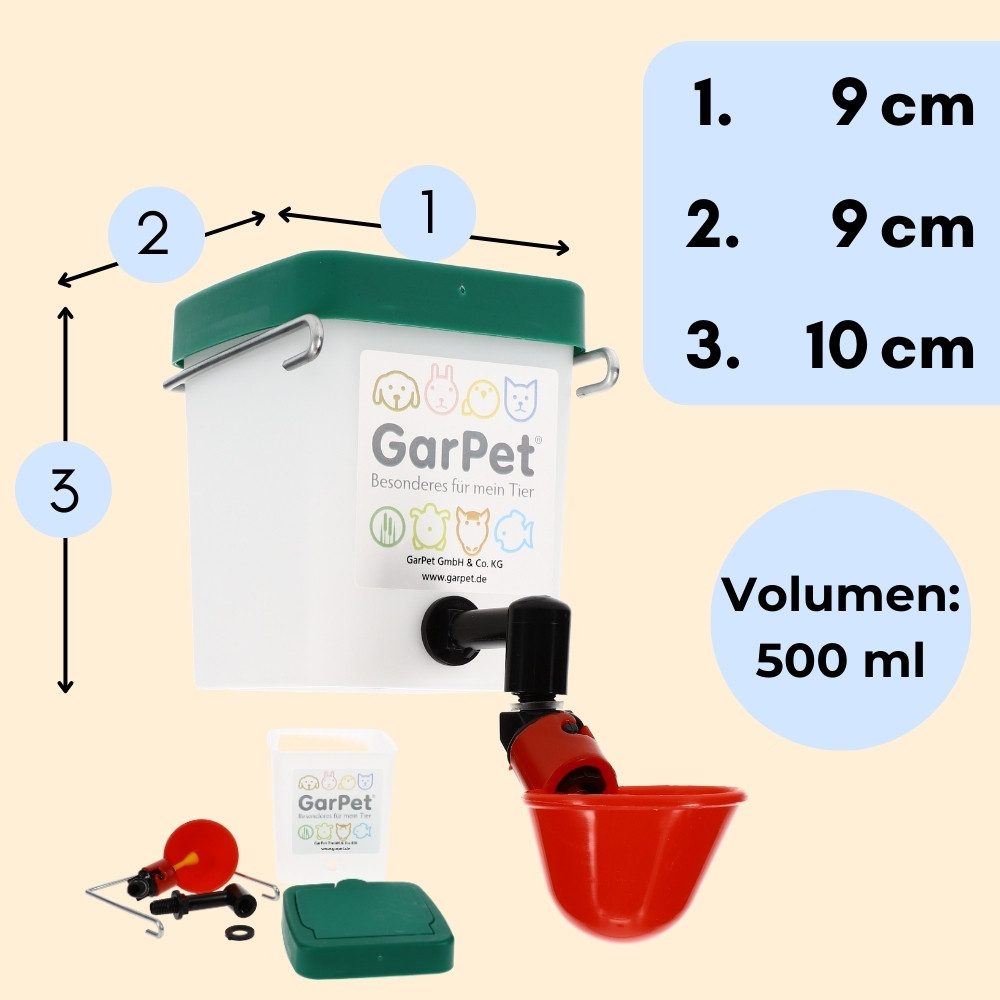 GarPet Wasserspender 2x Beckentränke 500 ml günstig online kaufen