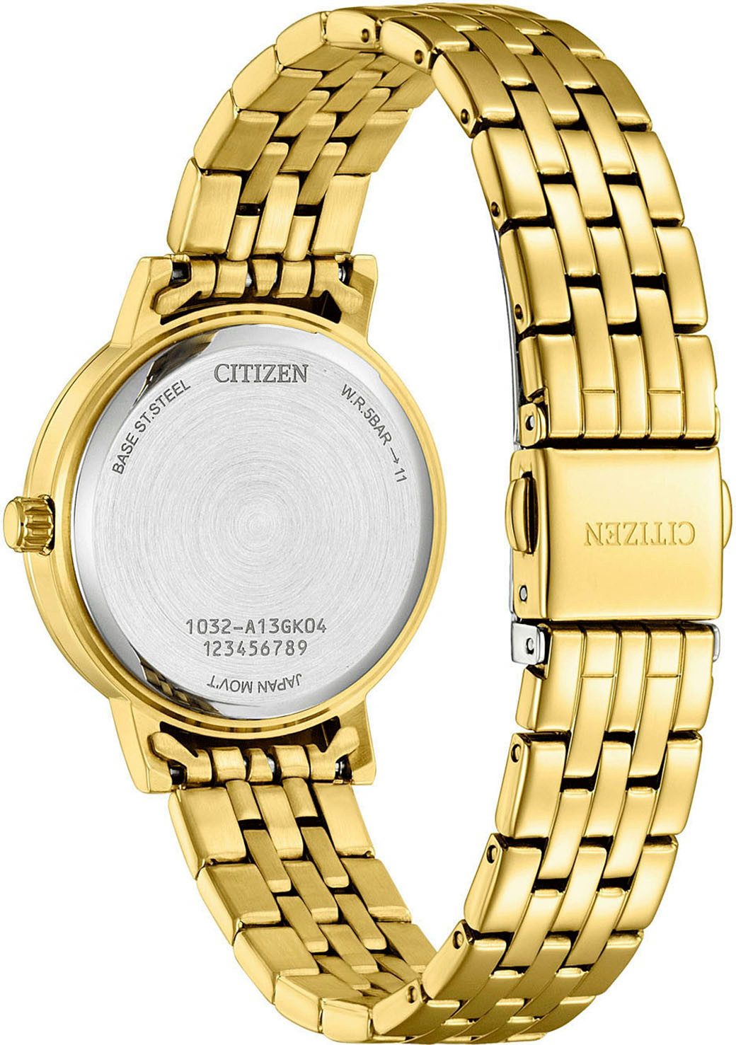 Citizen Quarzuhr EL3102-50D, Armbanduhr, Damenuhr, Edelstahlarmband, analog