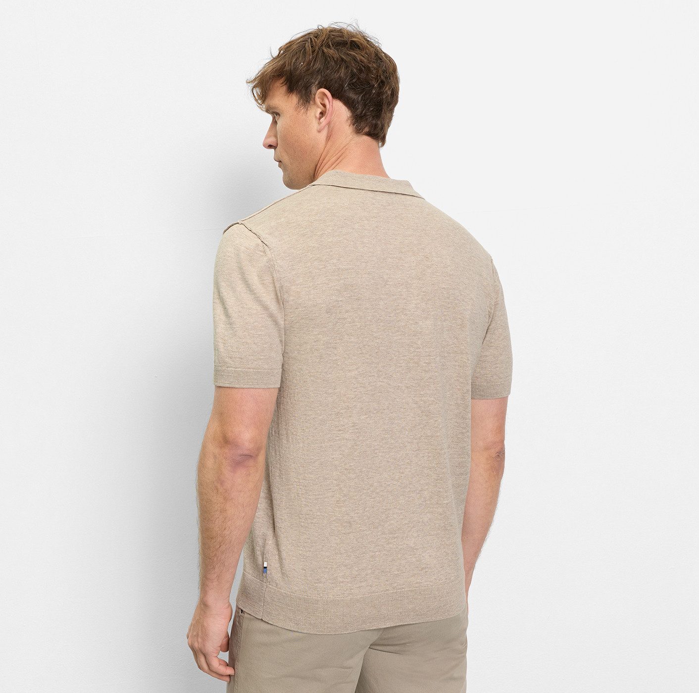 OLYMP Poloshirt Strick Casual mit Knopfleiste, regular fit