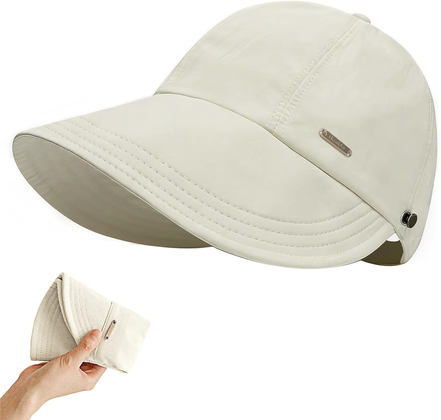 nsihing Sonnenhut Damen-Sonnenhut mit UV-Schutz, faltbarer Sonnenhut mit breiter Krempe geeignet zum Wandern, Angeln, Joggen, Reisen usw