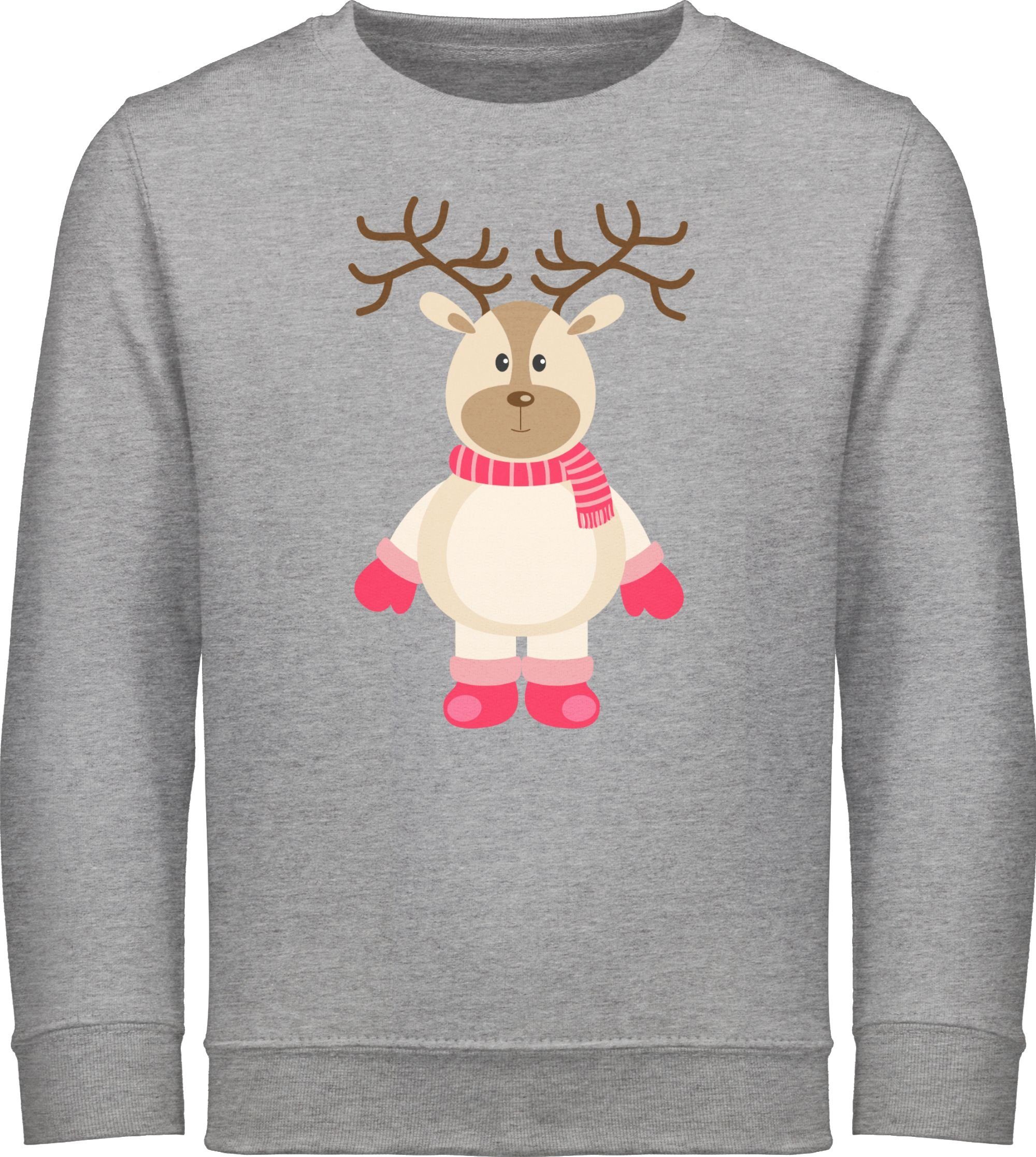 Shirtracer Sweatshirt Winter Rentier Schal Mütze Weihnachten Kleidung Kinder