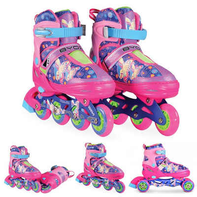 Byox Inlineskates Inliner Kinder Mask lila, PU-Rollen ABEC-7 Lager verstellbar versch. Größen