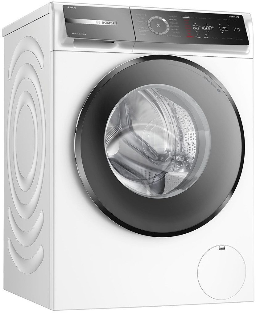 BOSCH Waschmaschine Serie 8 WGB256A41, 10 kg, 1600 U/min, i-DOS: dosiert vollautomatisch Flüssigwaschmittel und Weichspüler