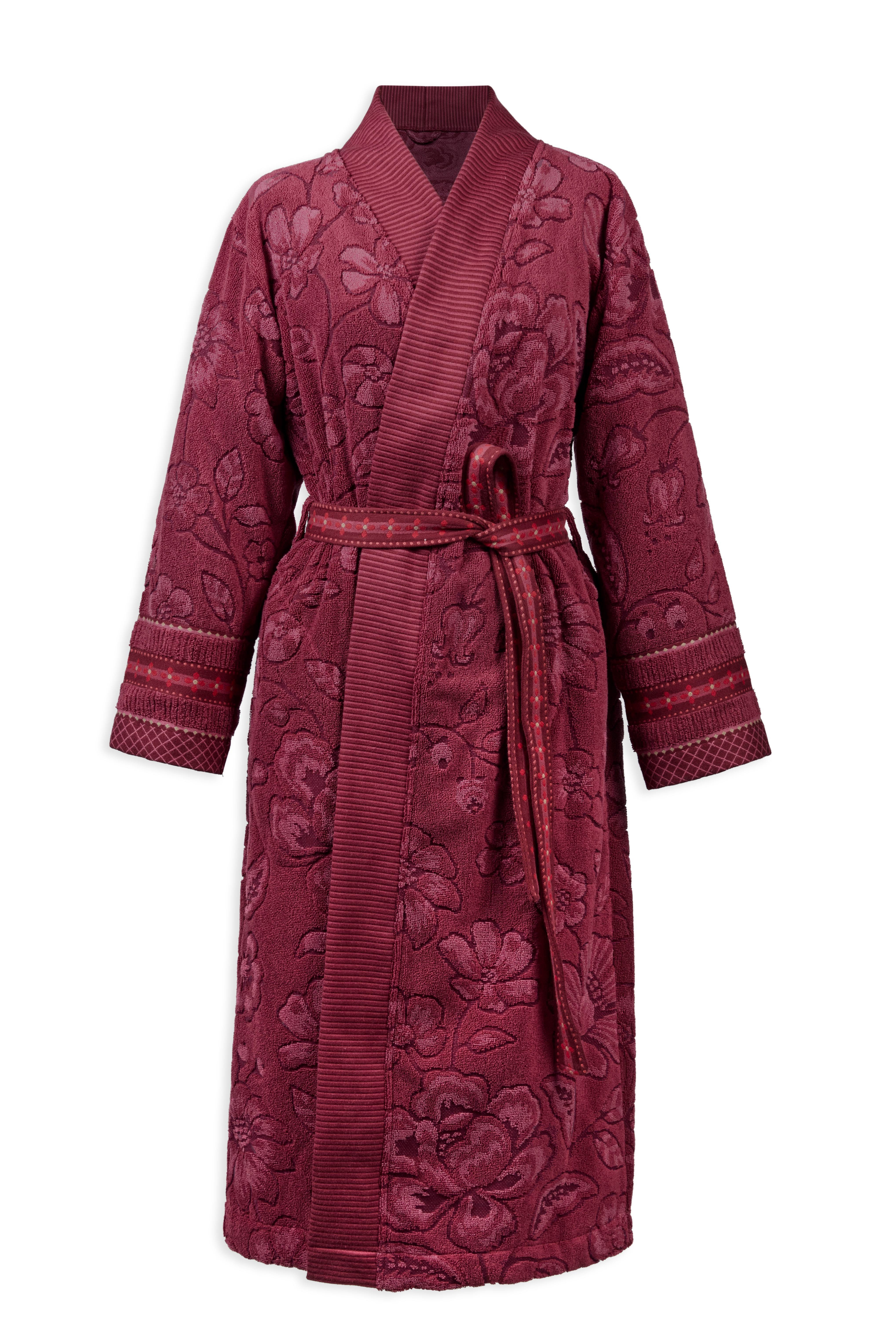 PiP Studio Bademantel Pip Studio, Bademantel, Jasmin Jacquard, Dunkelpink, L