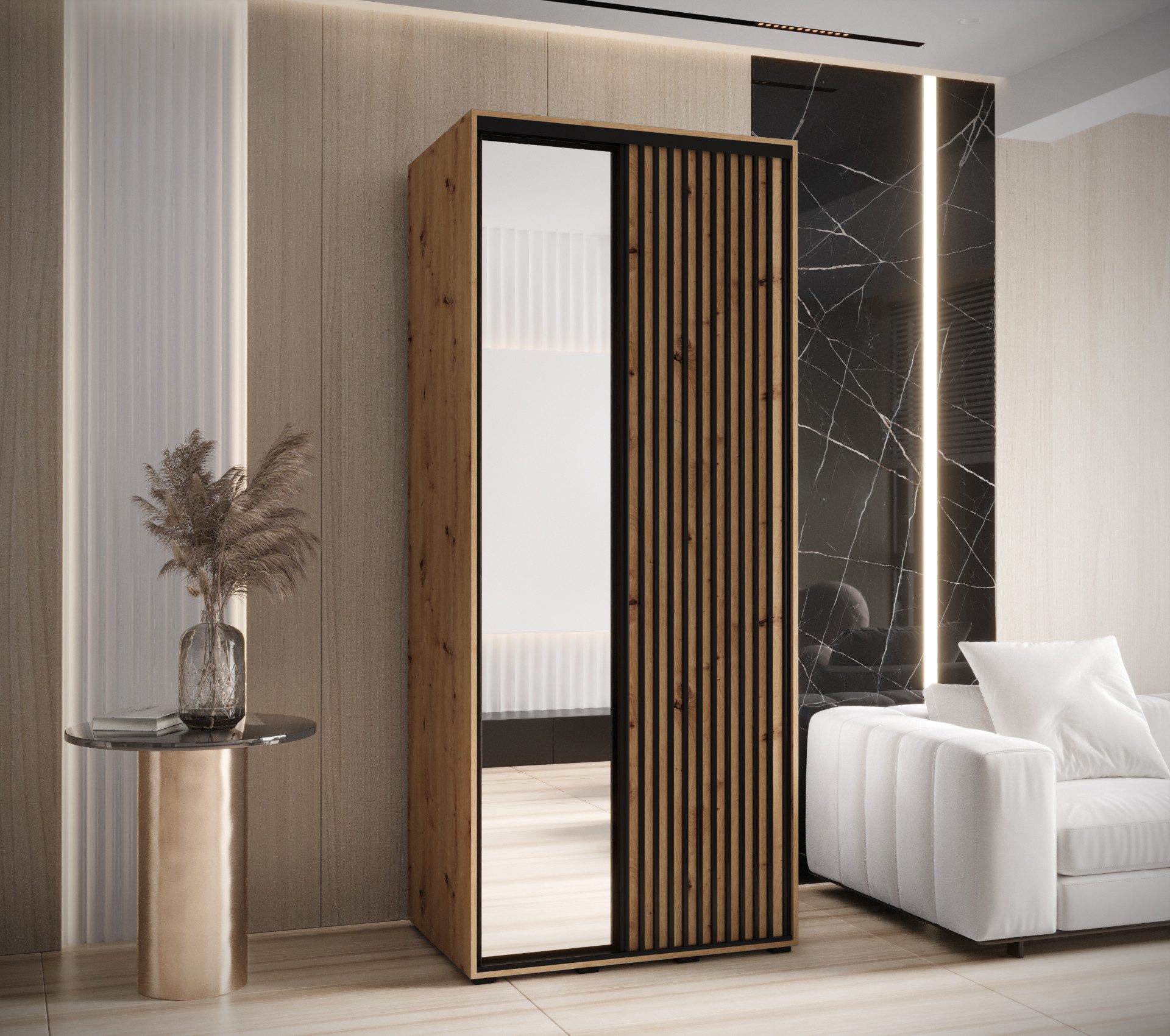 ABIKS MÖBEL Schwebetürenschrank SAPPORO 2 Schlafzimmerschrank mit Schiebetü günstig online kaufen