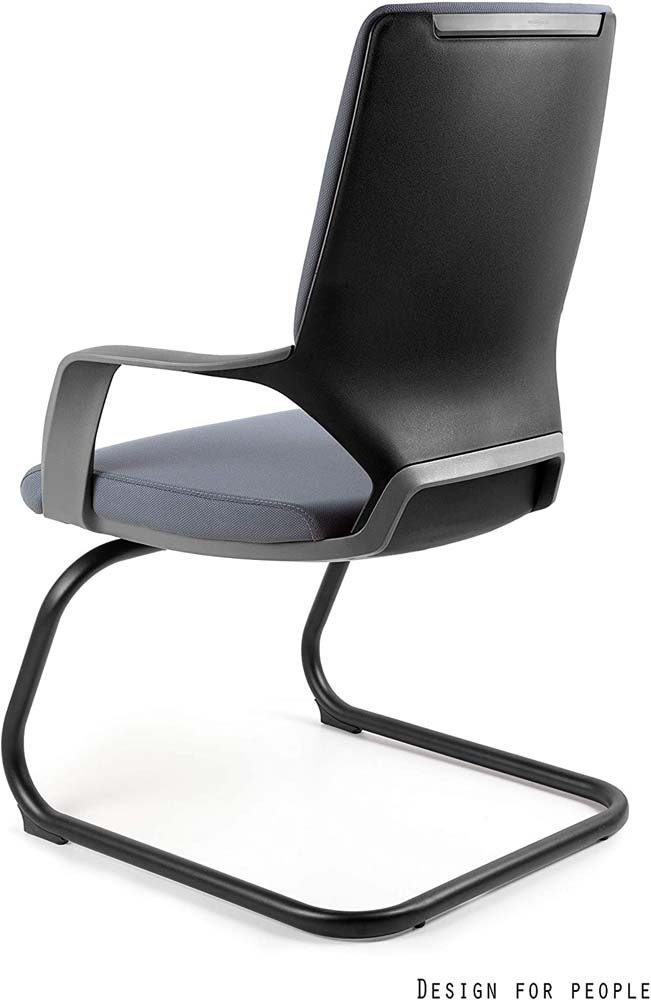 PROREGAL® Stuhl Konferenzstuhl Schwarz 95x63x52cm Münster HxBxT Stoff