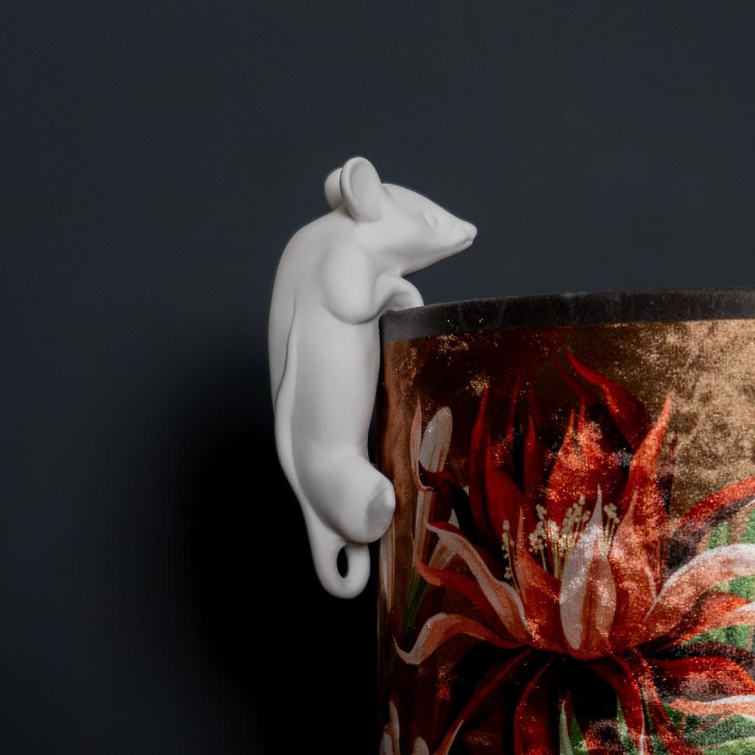 von strohdeicher design Lampenschirm Lampenschirm Accessoire Maus - Feinstes Porzellan, Handgefertigt. Design aus Deutschland.