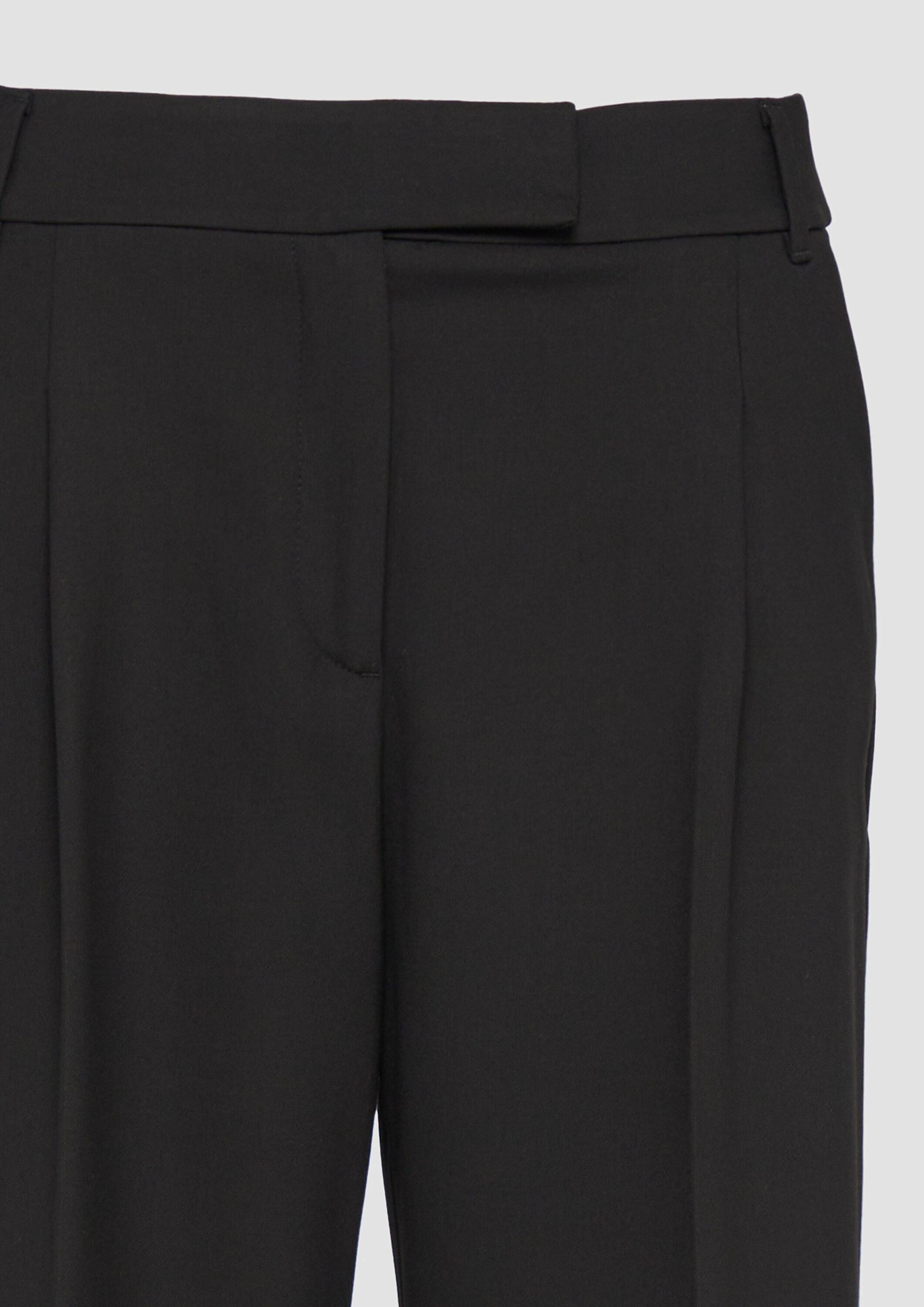 s.Oliver Chinos Hose Hose aus Viskosemix mit Bundfalten