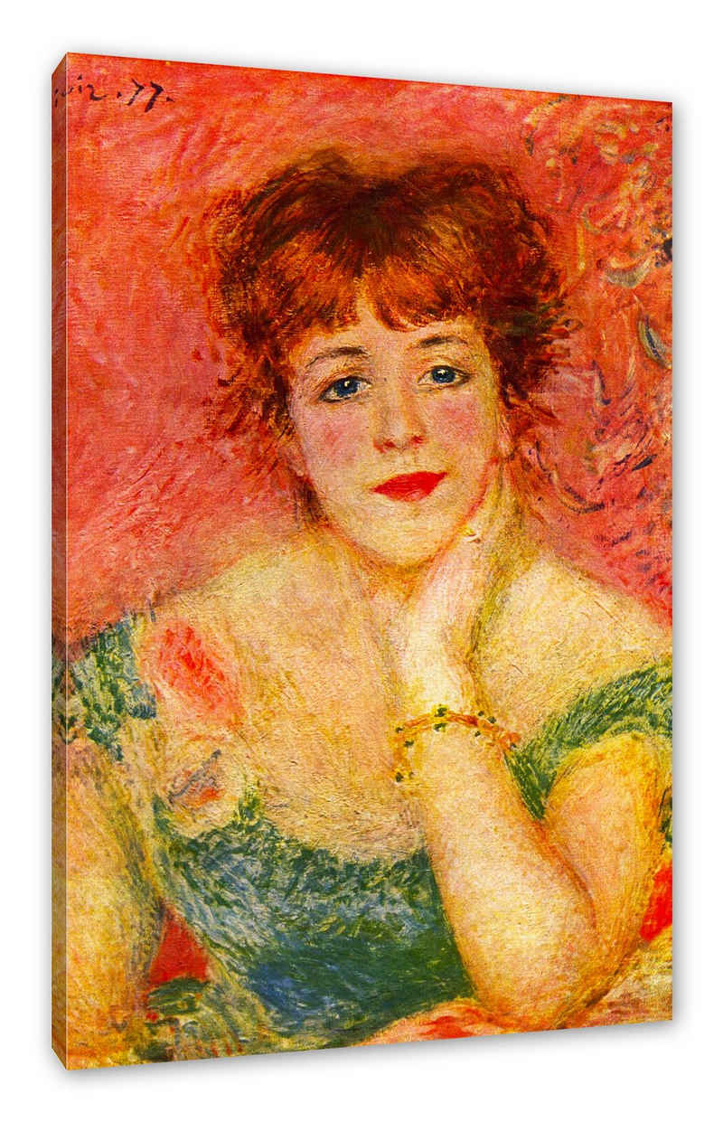 Pixxprint Leinwandbild Pierre-Auguste Renoir - Portrait der Schauspielerin Jea, Pierre-Auguste Renoir - Portrait der Schauspielerin Jea (1 St), Leinwandbild fertig bespannt, inkl. Zackenaufhänger