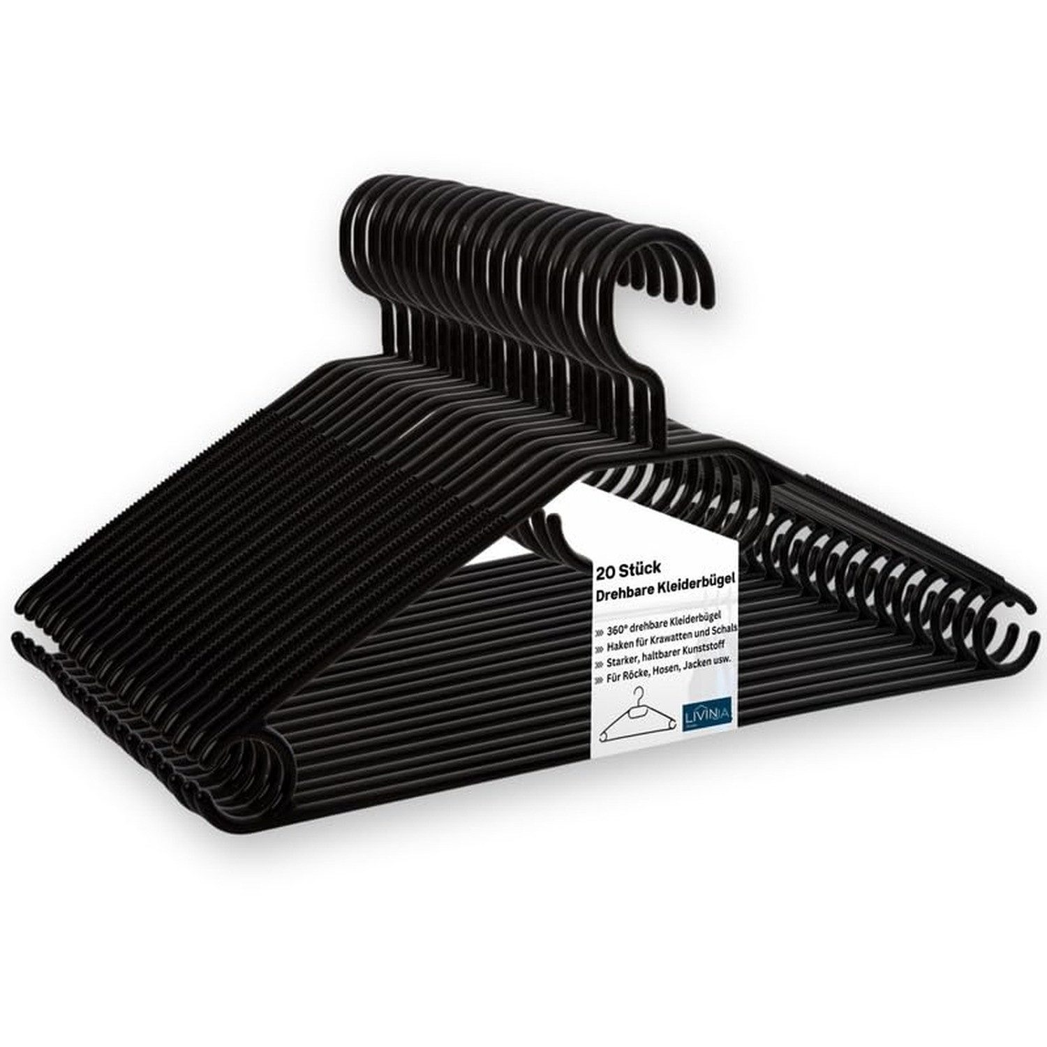 Centi Mehrfach-Kleiderbügel Schwarze Kleiderbügel drehbarer Haken Set, plat günstig online kaufen