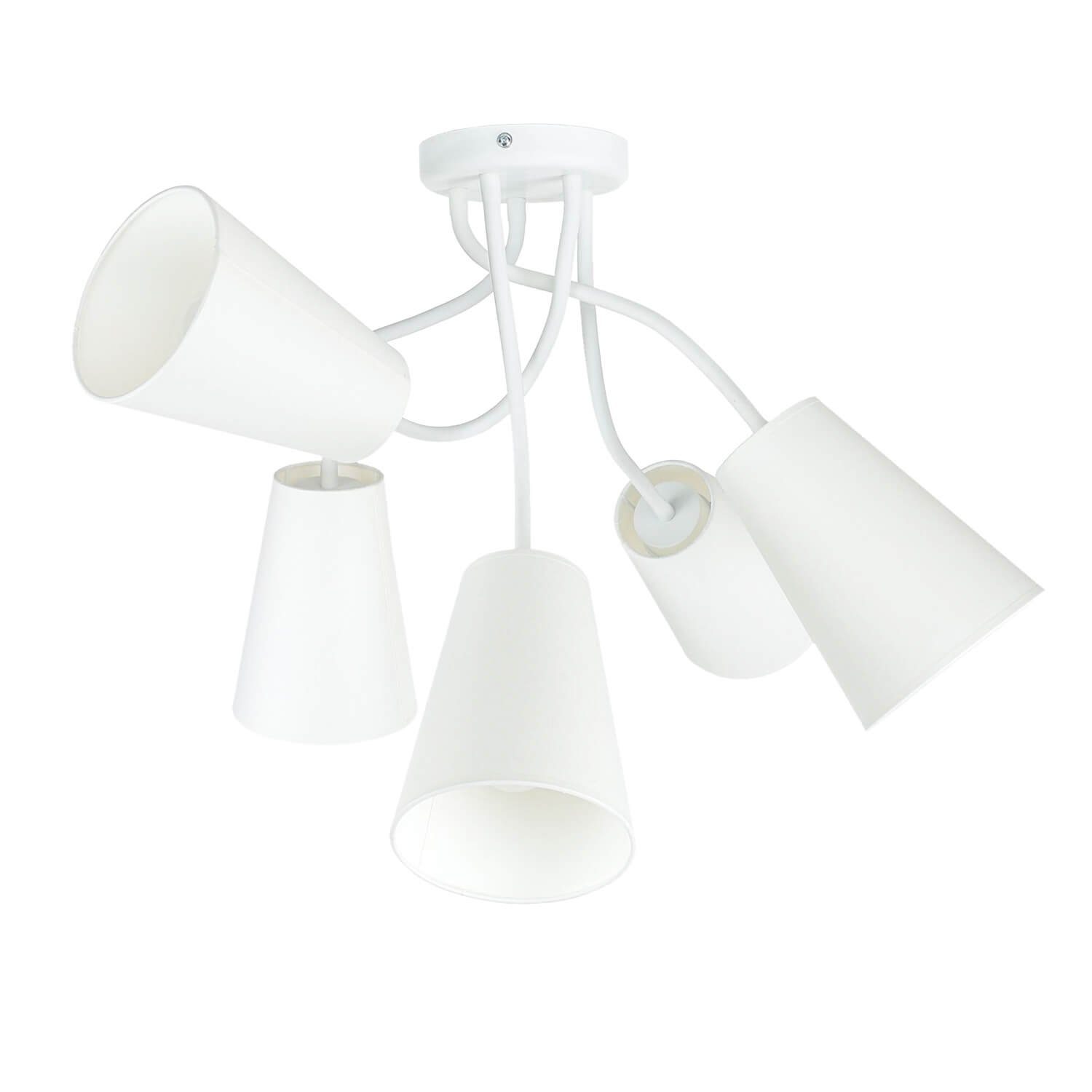 Weiße Deckenleuchte Licht-Erlebnisse Leuchtmittel, ohne verstellbare Wohnzimmer Arme Esszimmer BANTA, Deckenleuchte modern