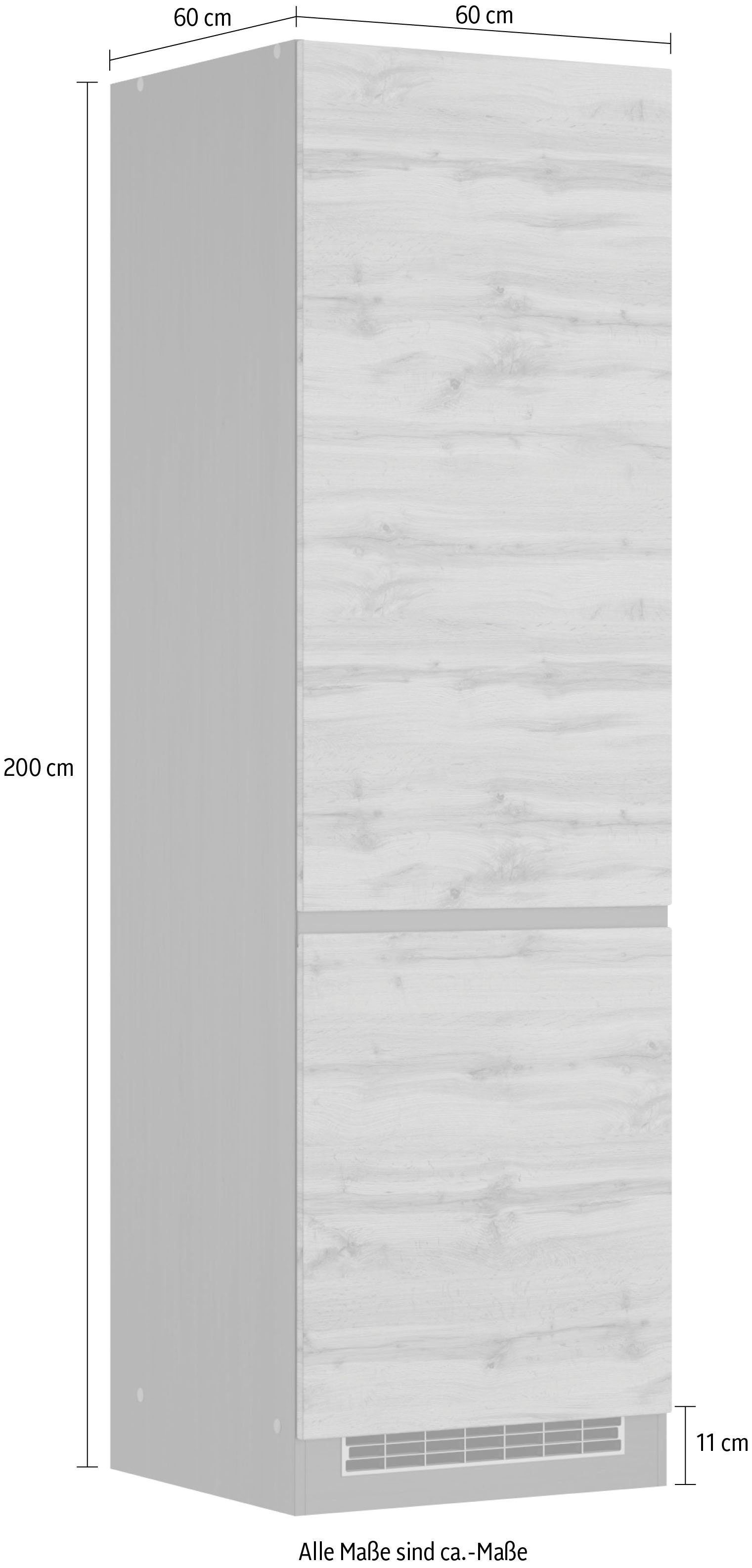 KOCHSTATION Kühlumbauschrank KS-Riesa Breite 60 cm, MDF-Fronten