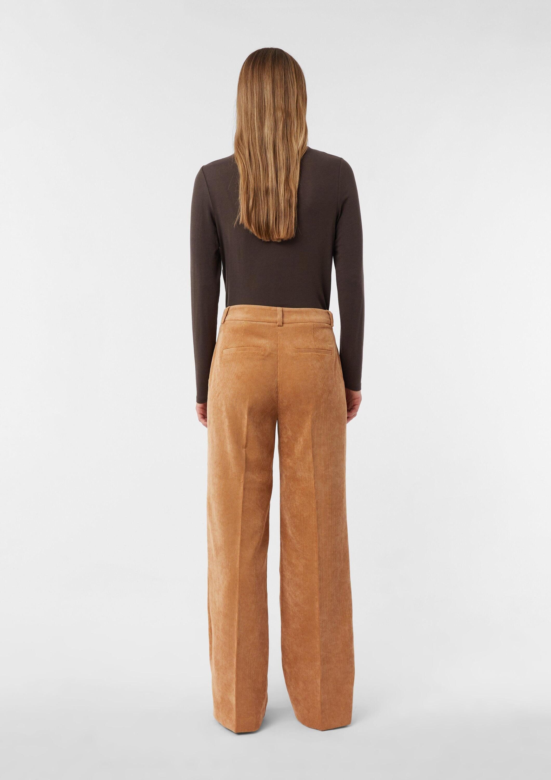 comma Chinos Hose Cordhose mit Wide Leg