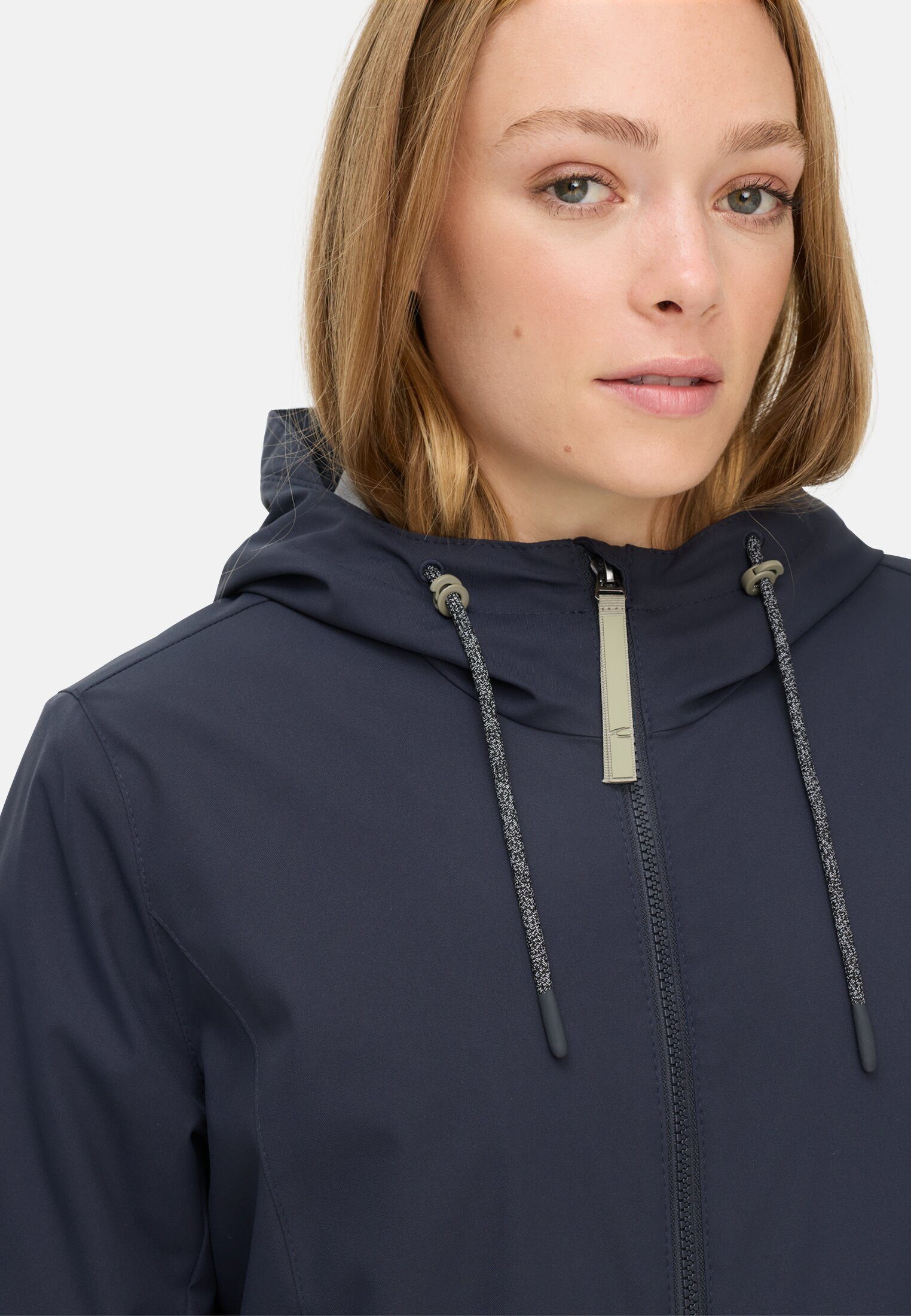 camel active Funktionsjacke mit Kapuze Langarm Markenlabel