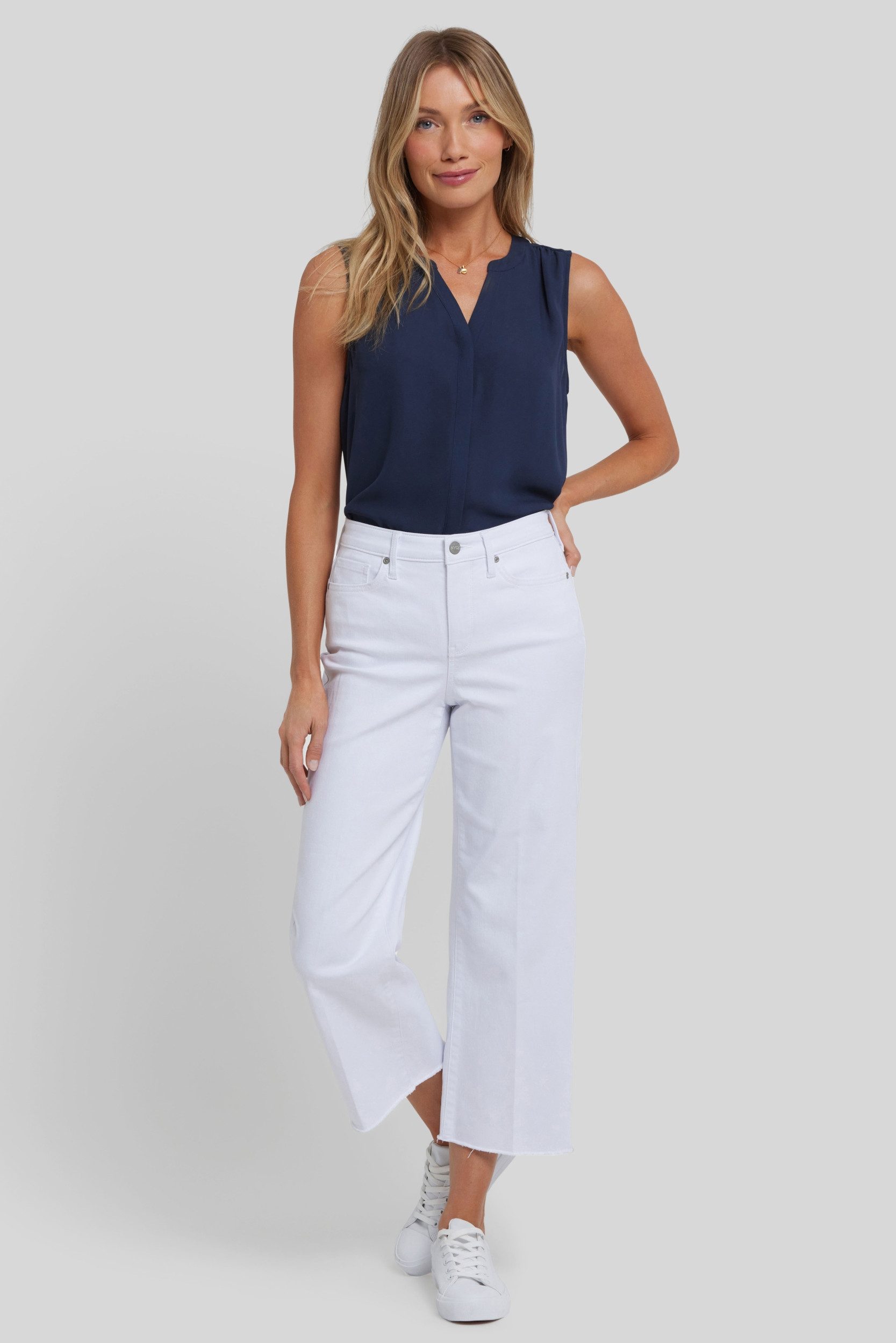 NYDJ Weite Jeans Relaxed Wide Leg Crop Jeans mit High Rise