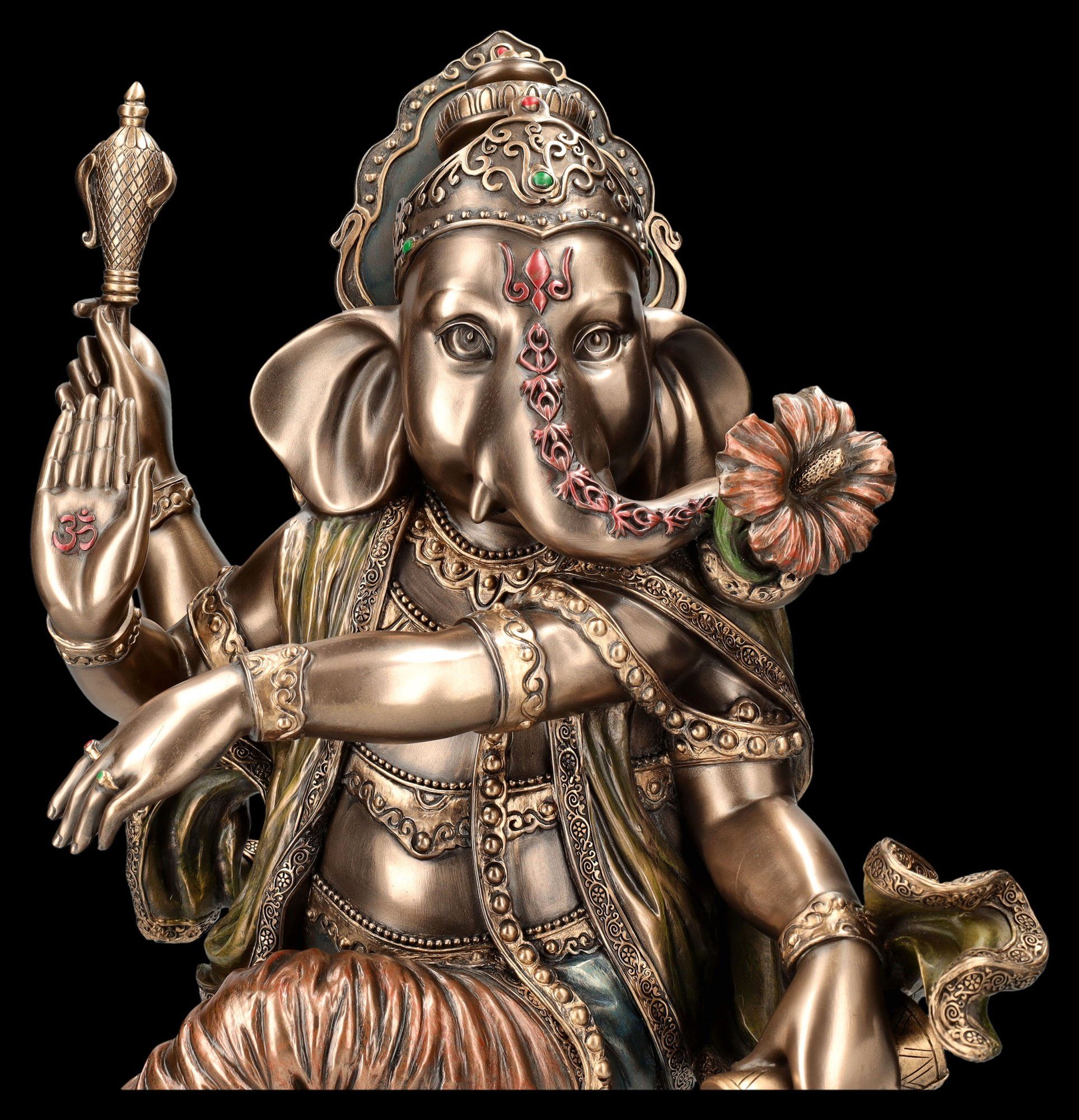 Shop Hinduistischer Figuren GmbH XL Dekofigur Mythologie Figur - Gott tanzend Ganesha Dekofigur -