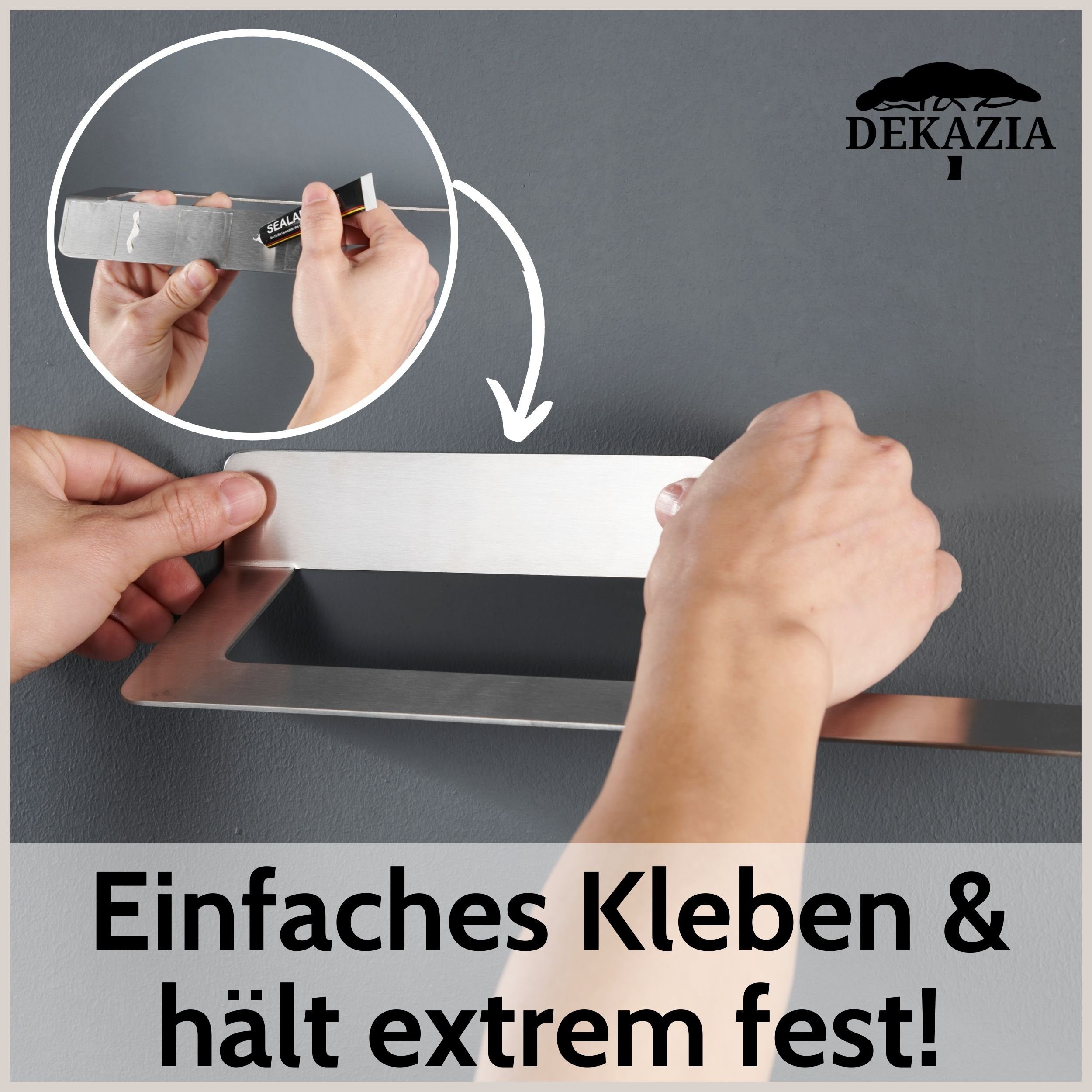 DEKAZIA Küchenrollenhalter ohne Bohren, Selbstklebender Papierrollenhalter günstig online kaufen
