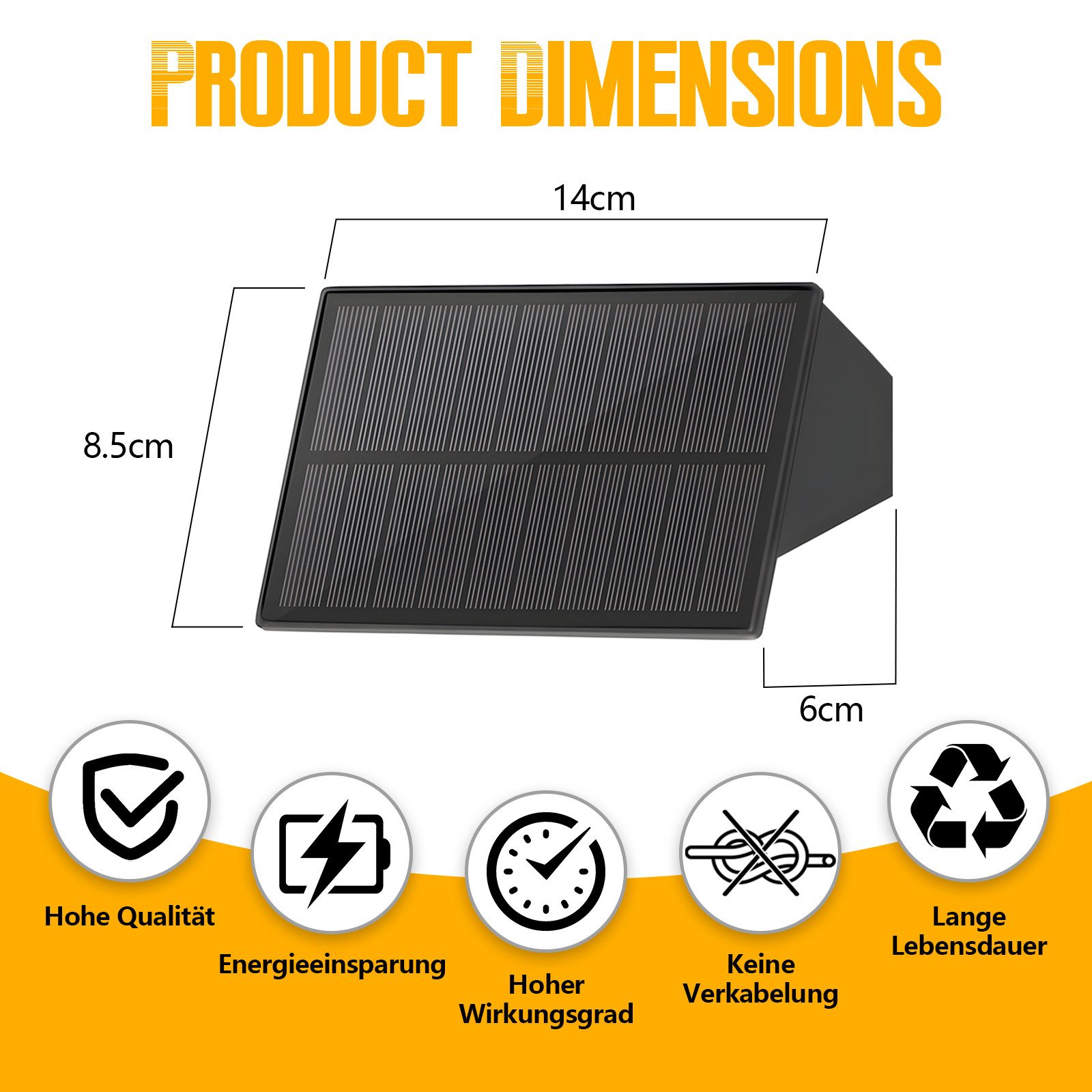 ZMH Außen-Wandleuchte 1/2/4 Solarlampen Warmweiß 3000K günstig online kaufen
