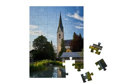 puzzleYOU Puzzle Oberstdorfer Park bei Sonnenuntergang, Bayern, 48 Puzzleteile, puzzleYOU-Kollektionen