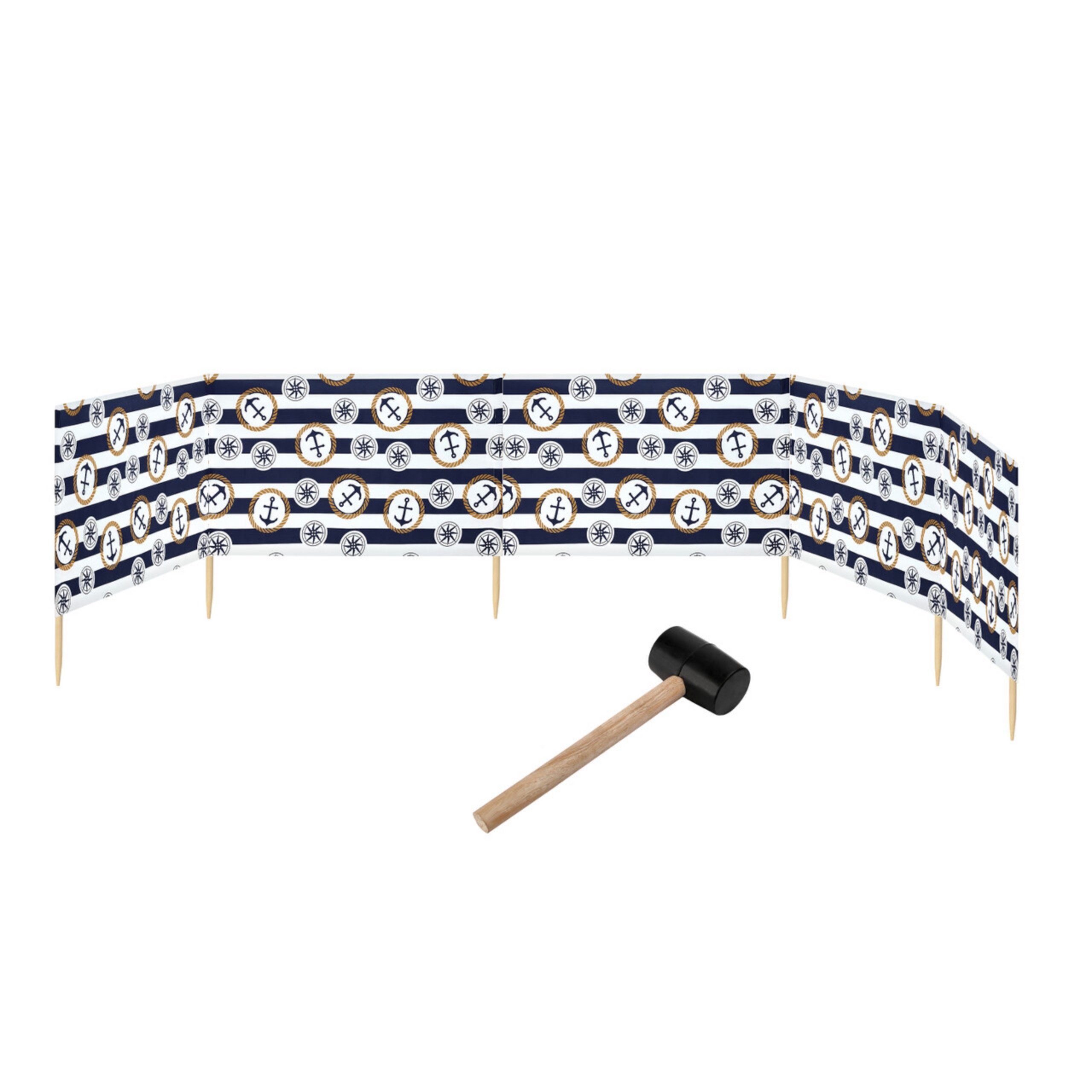 Garronda Windschutz Strand Sichtschutz 6m lang mit Gummihammer GAEX001 günstig online kaufen