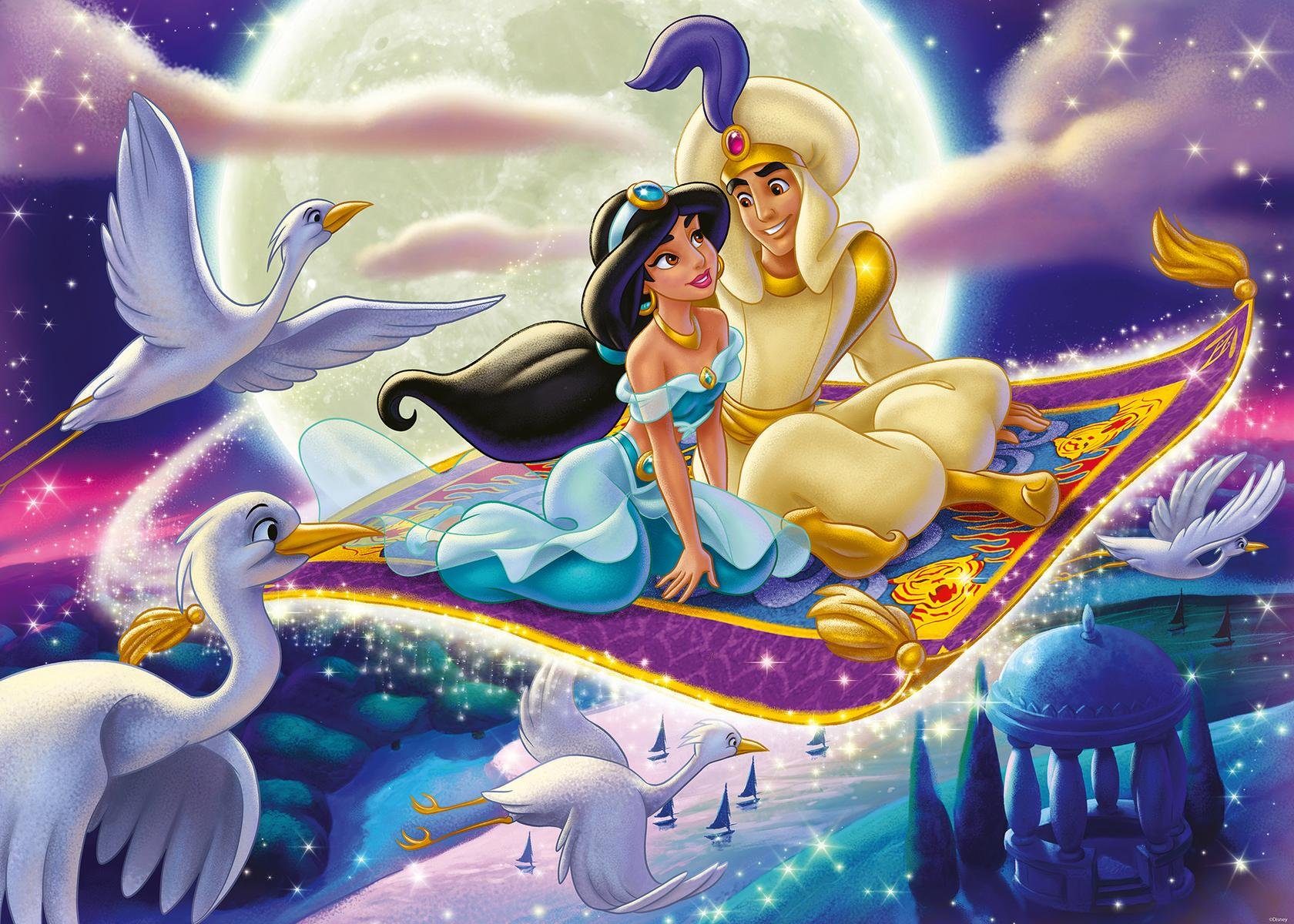 Disney Puzzle Made Puzzleteile, Ravensburger Collector`s 1992 1000 - Edition, Aladdin, Wald - Germany, schützt weltweit in FSC® -
