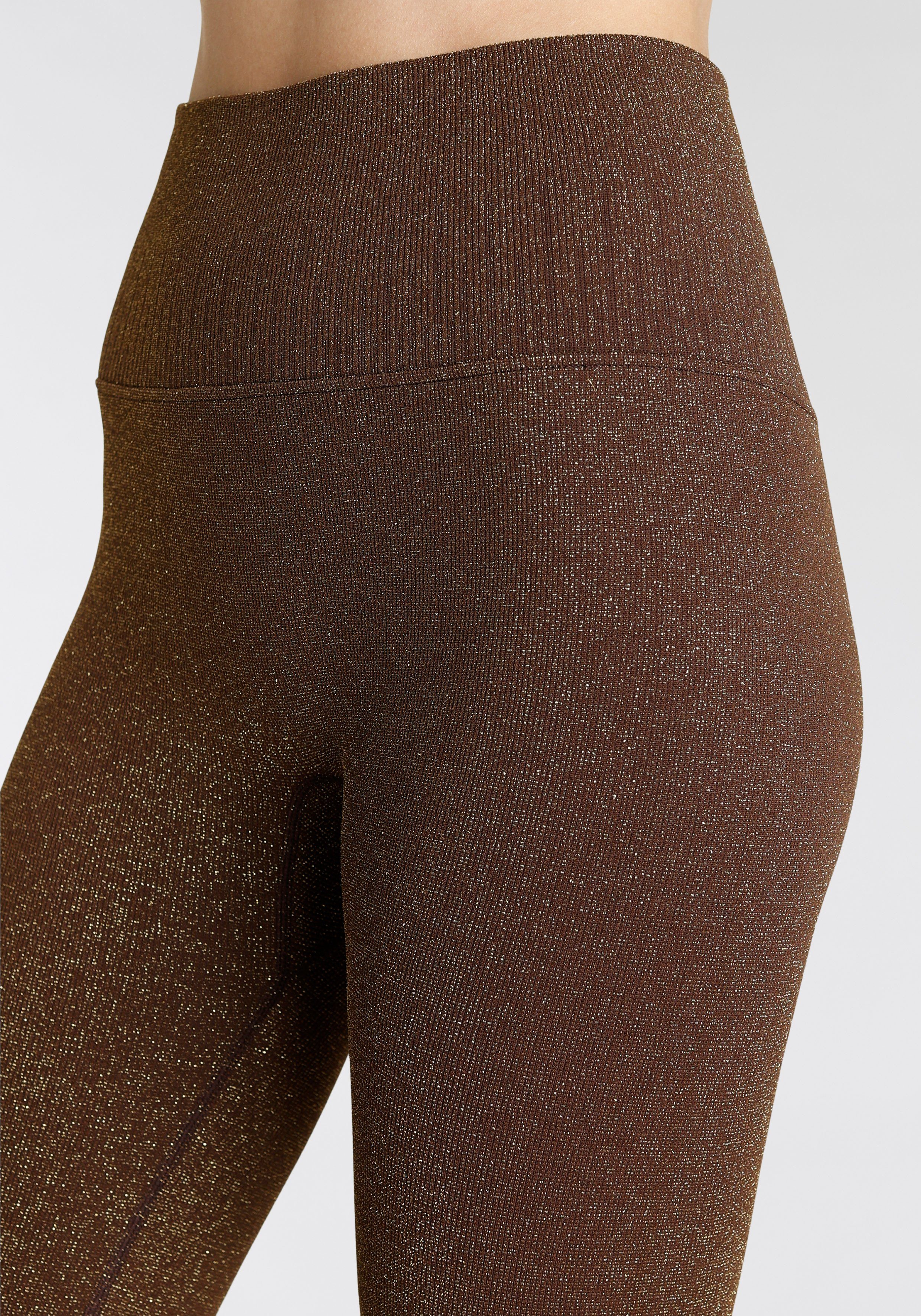 LASCANA Seamless Leggings mit goldenem Lurex – Bild 5 von 5