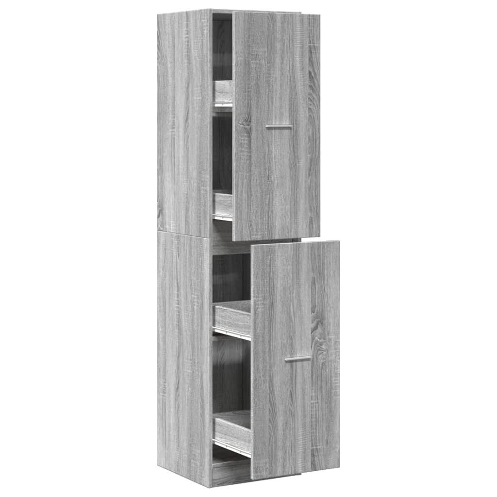vidaXL Apothekerschrank 40 x 41 x 1745 cm Apothekerschrank Grau Sonoma 40x41x174,5 cm Spanplat