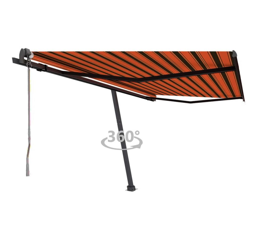 Thumbnail - vidaXL Markise Standmarkise Automatisch 450x350 cm Orange/Braun