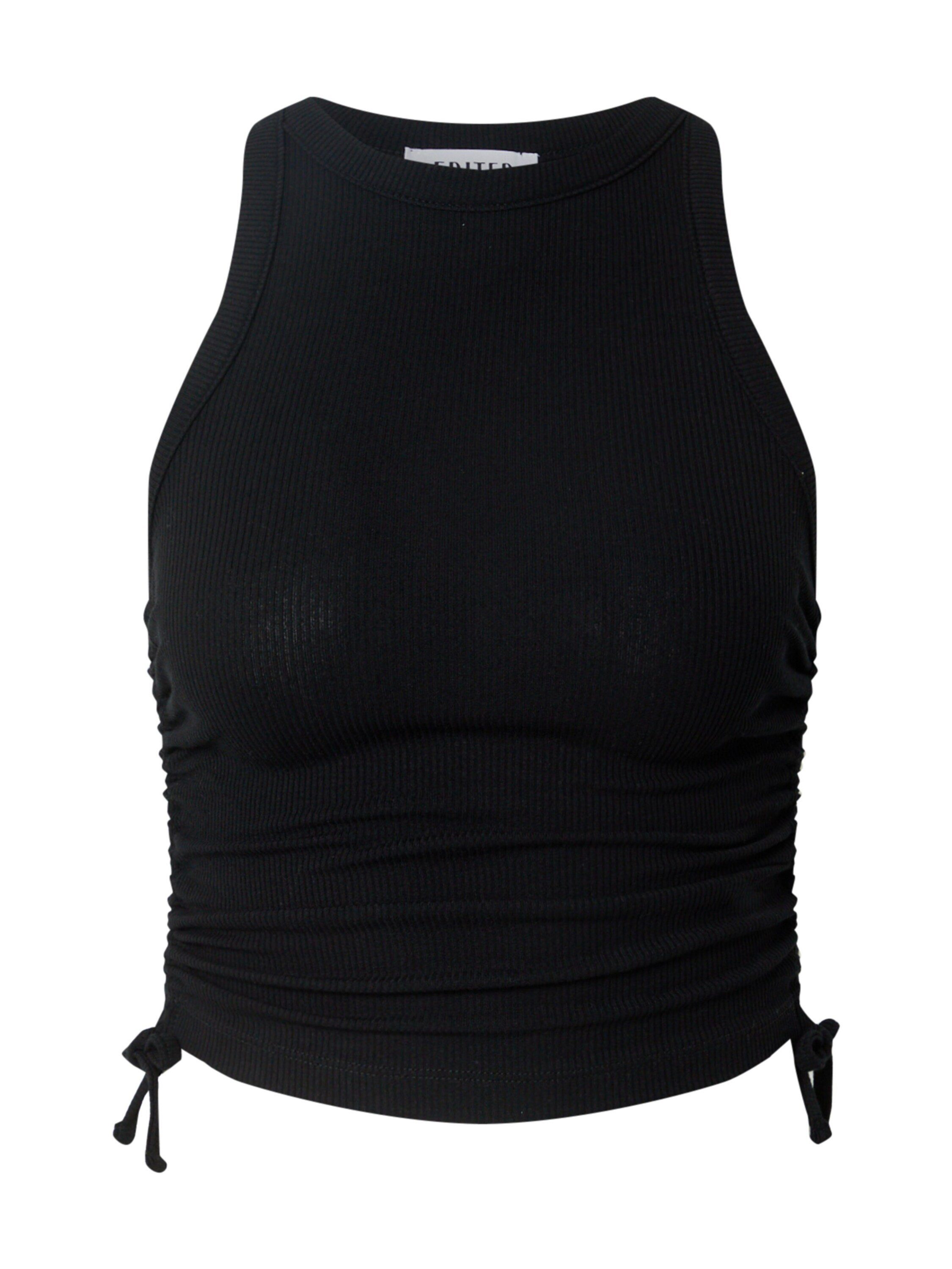 EDITED Kurzarmshirt Lovis (1-tlg) Drapiert/gerafft