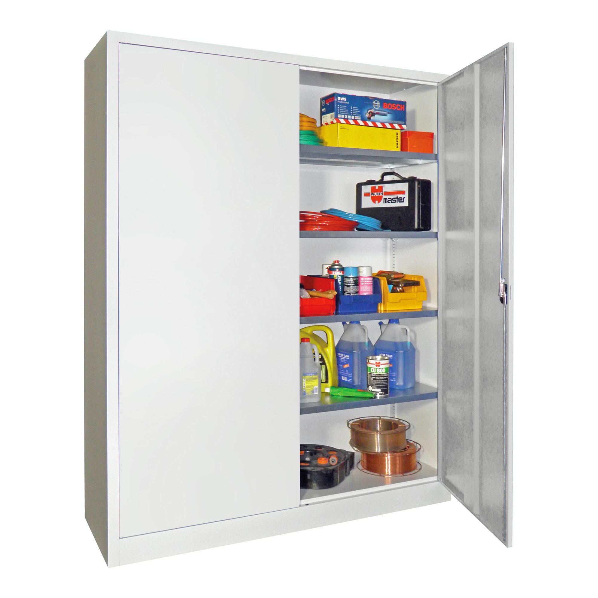 Stier Werkzeugschrank STIER Universalschrank Premium mit 4 verz. Einlegeböden 1950x1500x500m