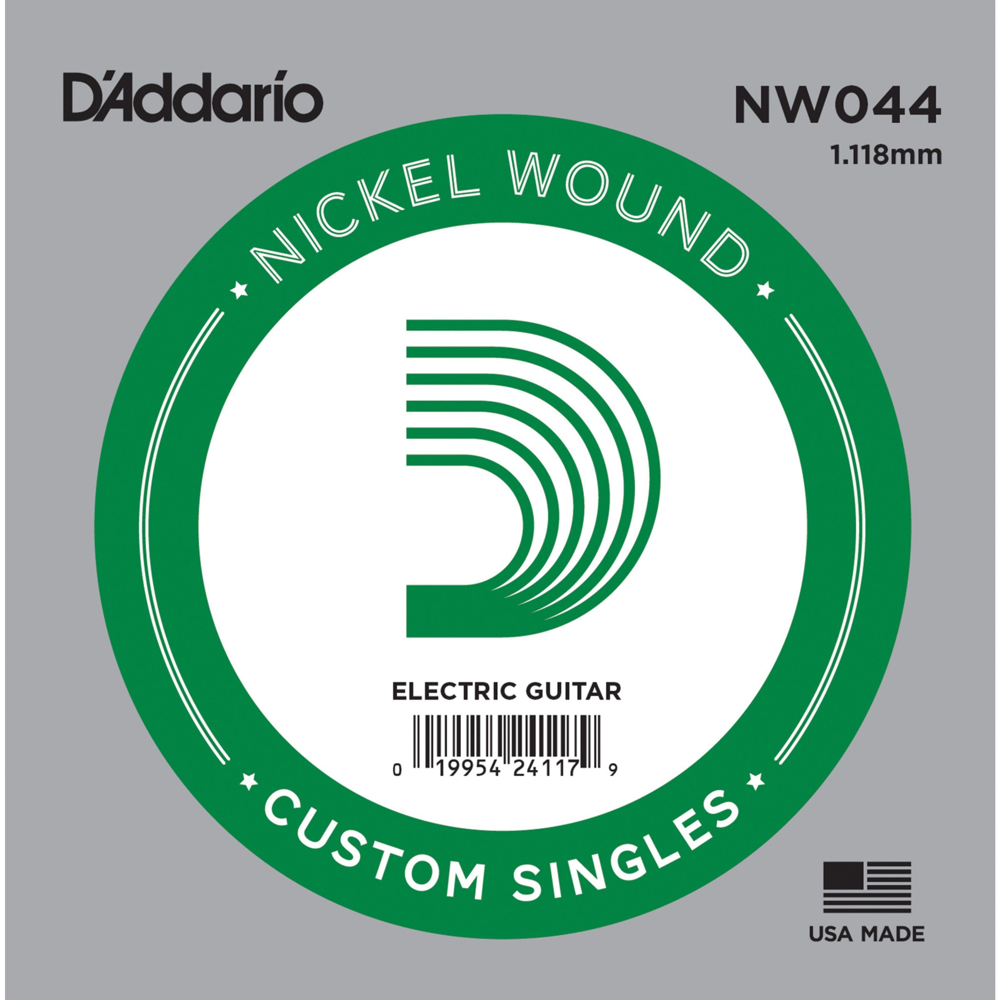 Daddario Spielzeug-Musikinstrument, NW044 Nickel Wound Einzelsaite - Einzelsaite für Gitarren