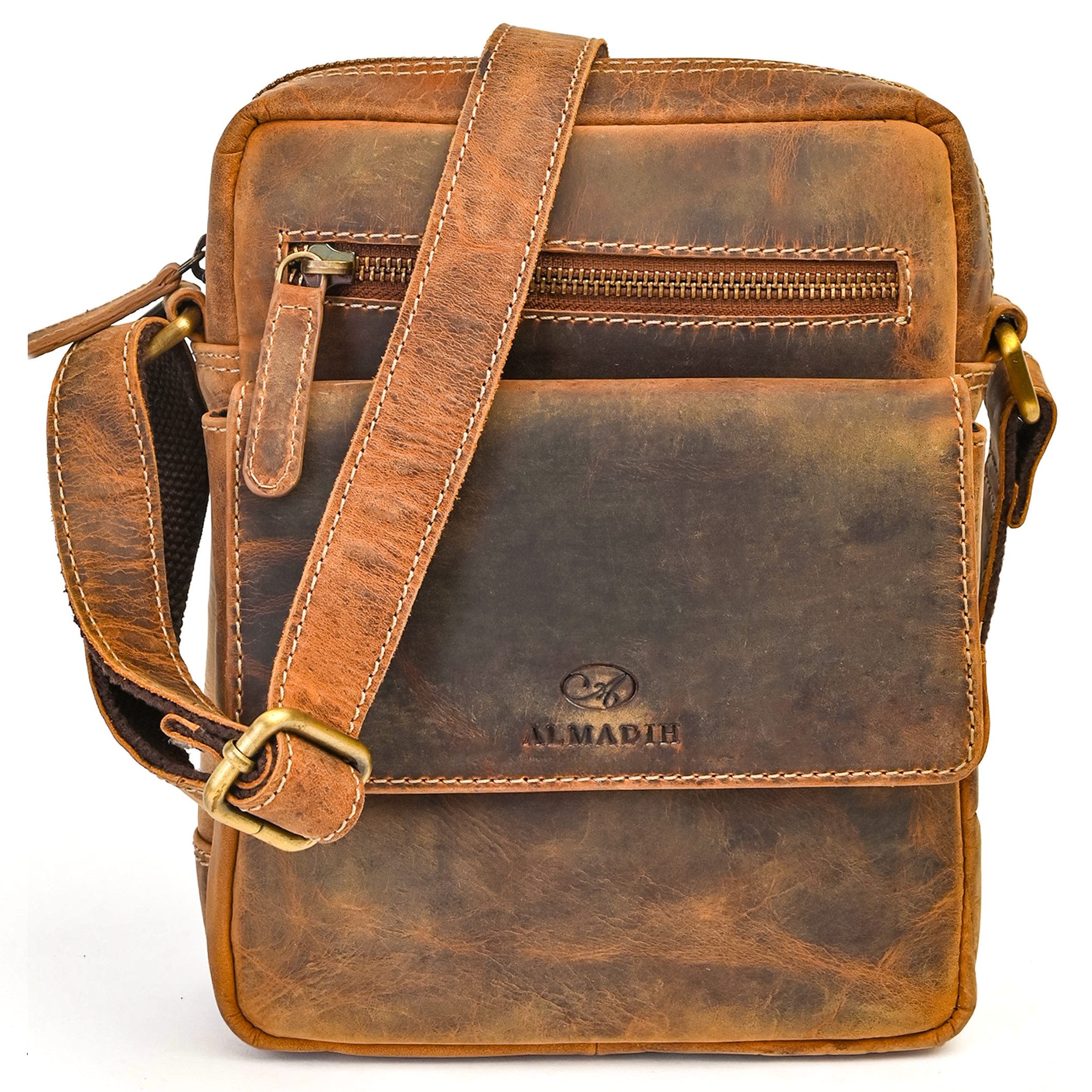 Umhängetasche Leder Herren THEO Kompakte Ledertasche für 9.7 Zoll iPad