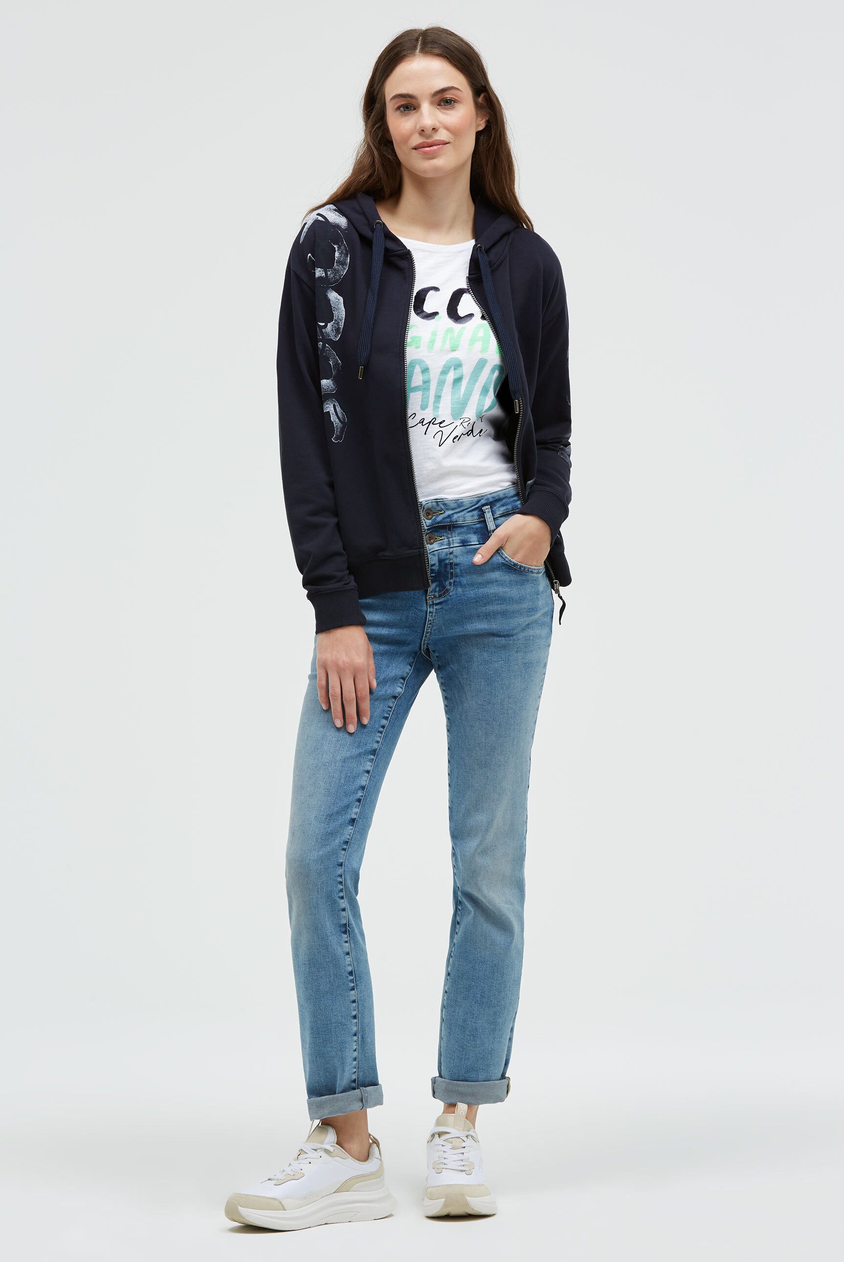 SOCCX Sweatjacke mit Baumwolle