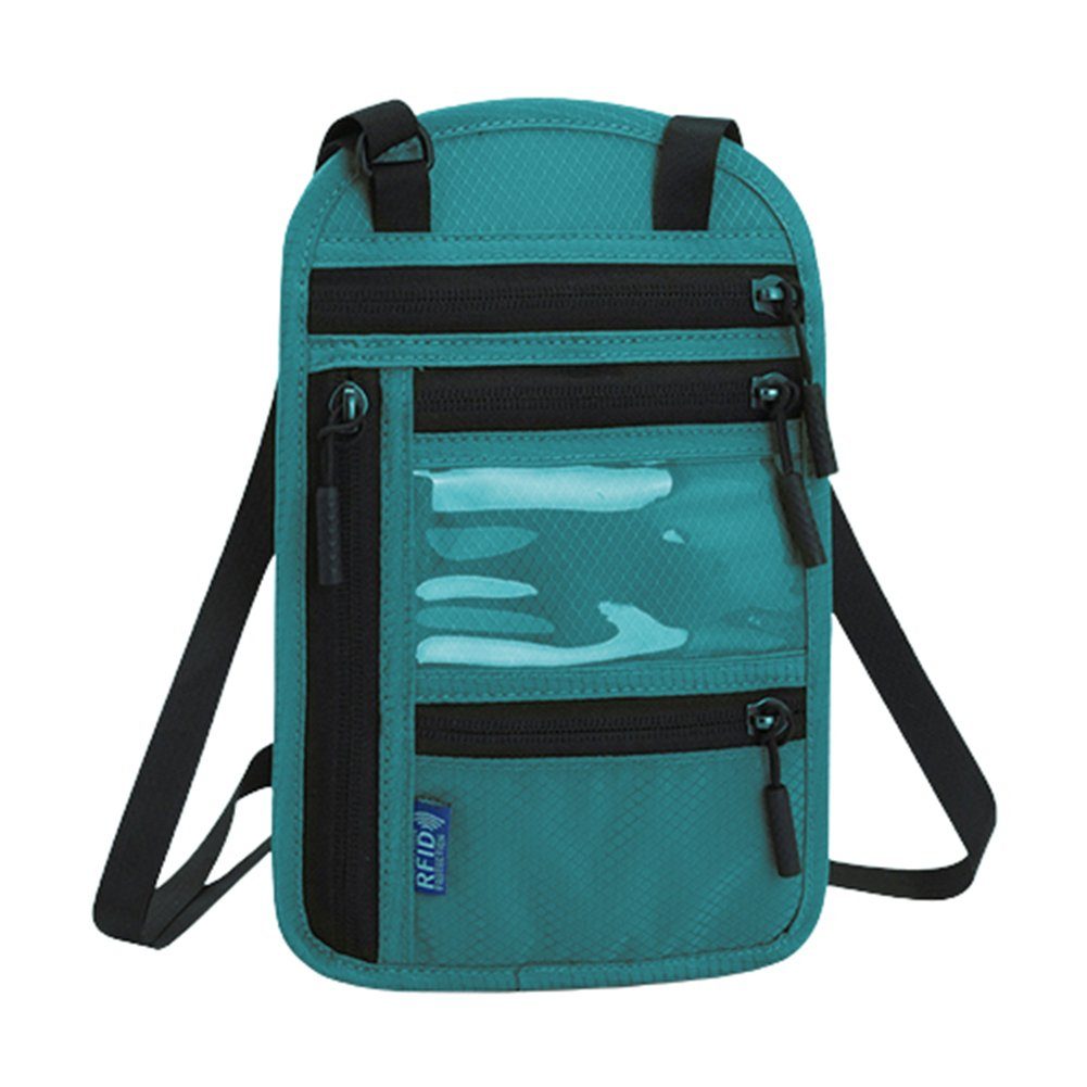 Blusmart Brustbeutel Reise-Brustbeutel Mit RF-Abschirmung Und Reisepasshülle, Bauchtasche lake blue